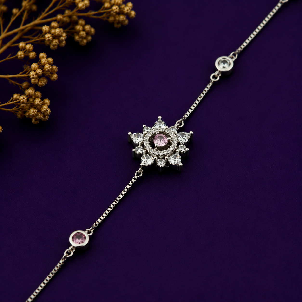Blush Sunshine Starburst 925 Silver Bracelet
