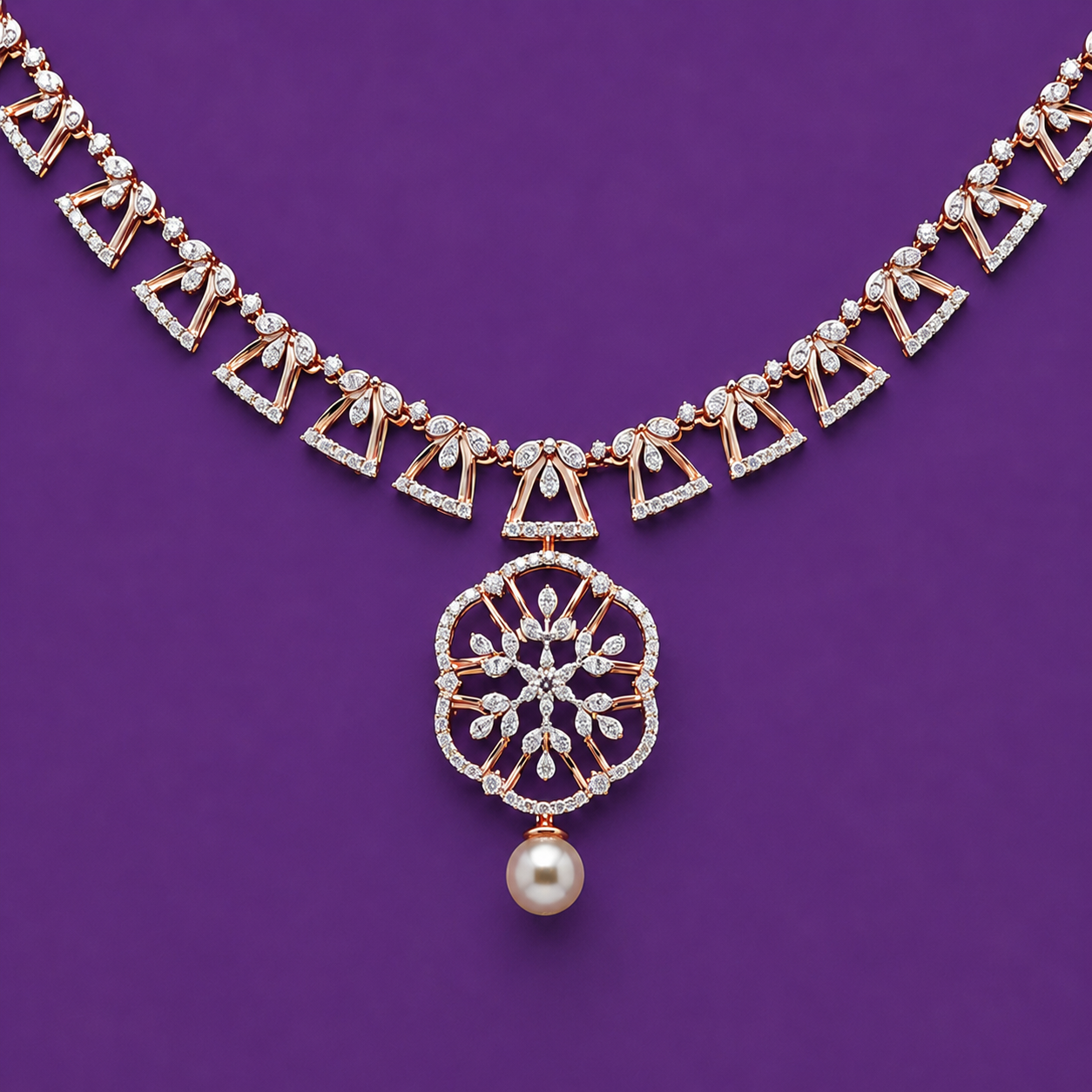 The Aura Geometric Mandala 925 Silver Necklace