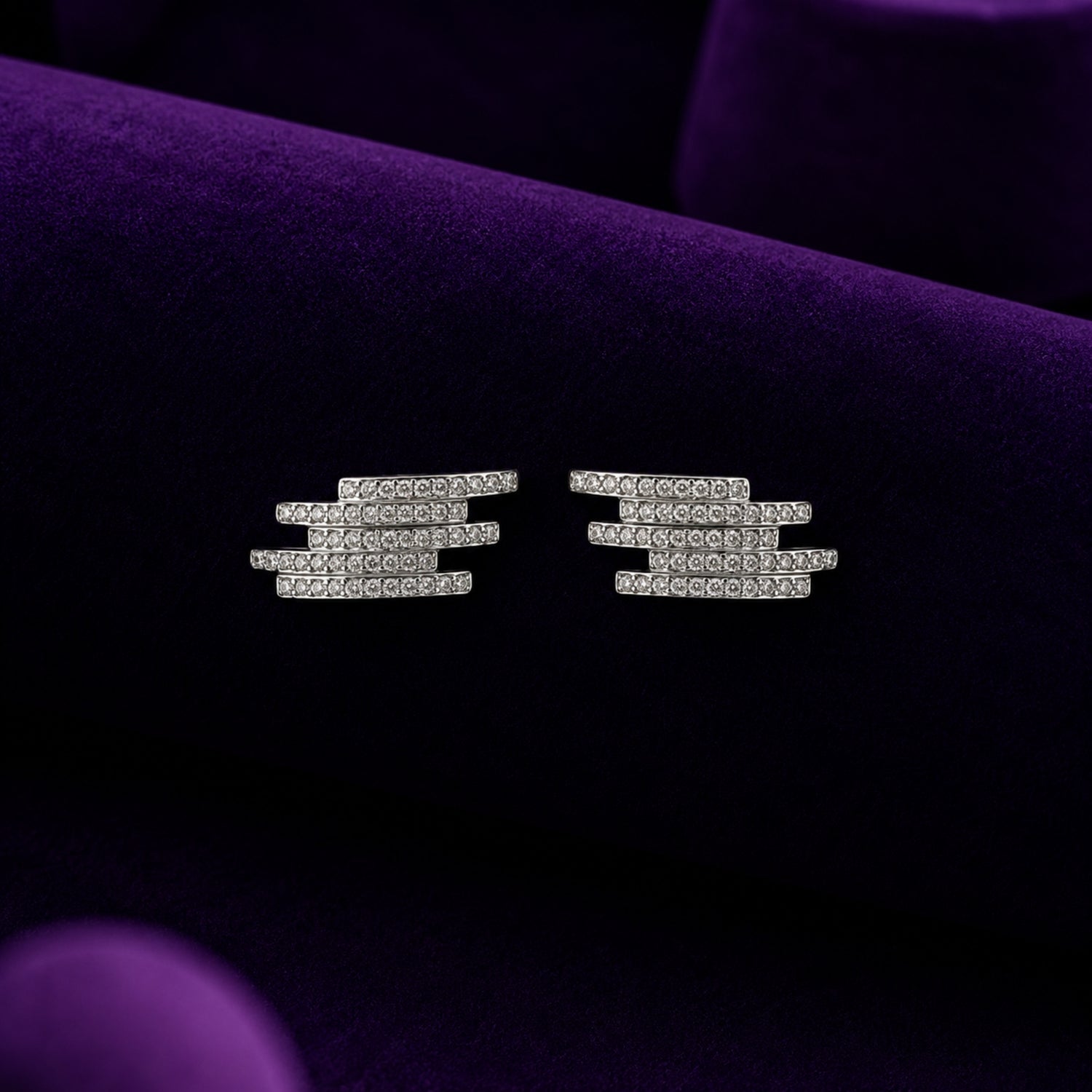 Starlight Grid 925 silver Studs