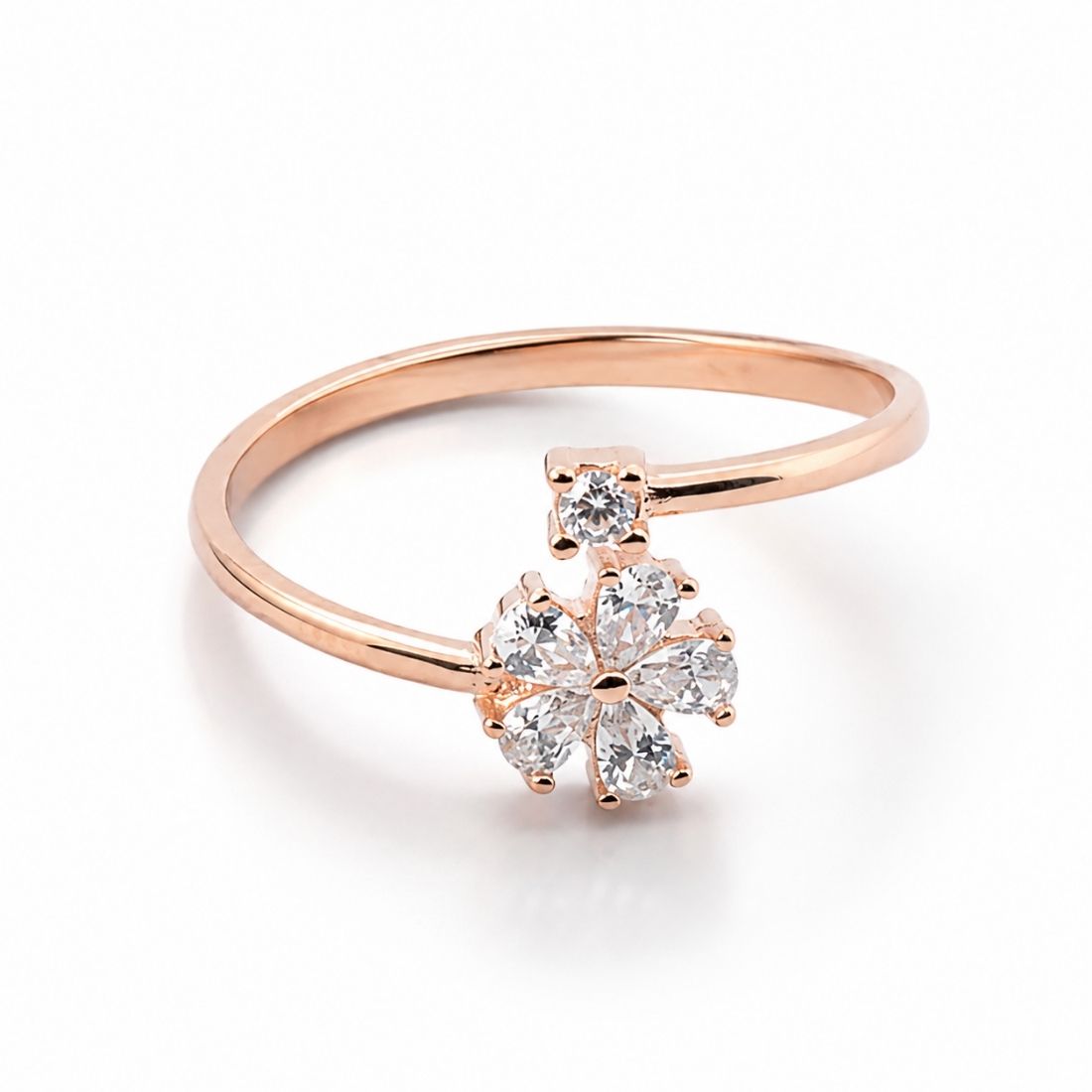 925 Sterling Silver Radiant Flora Open Band