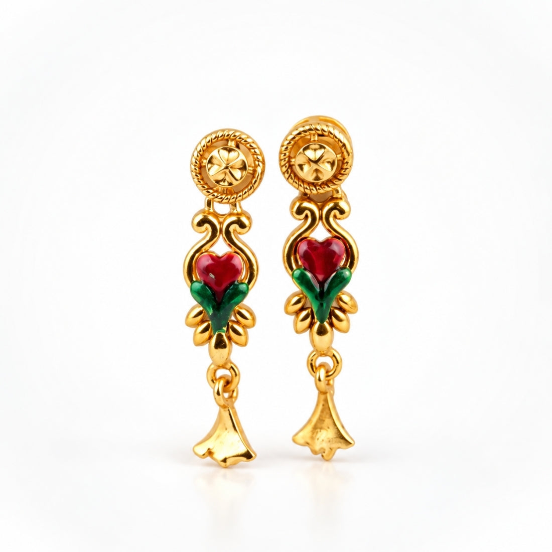 The Gulab Latkan 925 Silver Antique Gold Plated Earrings