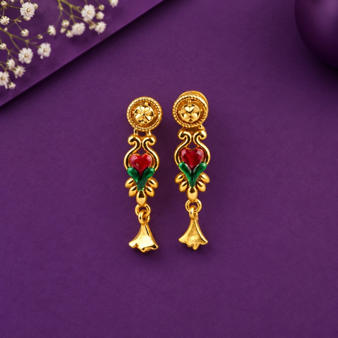 The Gulab Latkan 925 Silver Antique Gold Plated Earrings