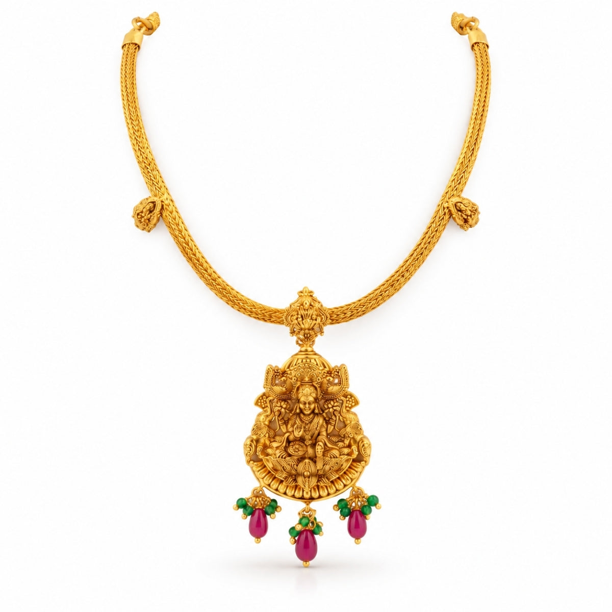 The Radha Krishna Nakshi 925 Gold Plated Silver Necklace