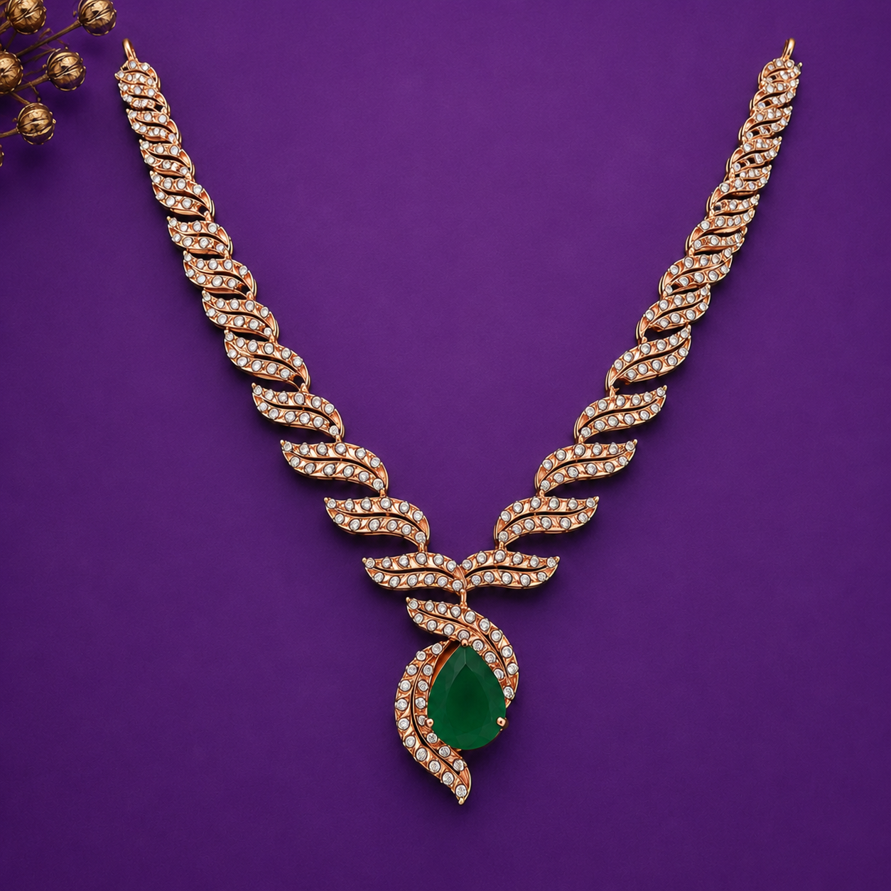 The Empress Leaf 925 Silver Necklace