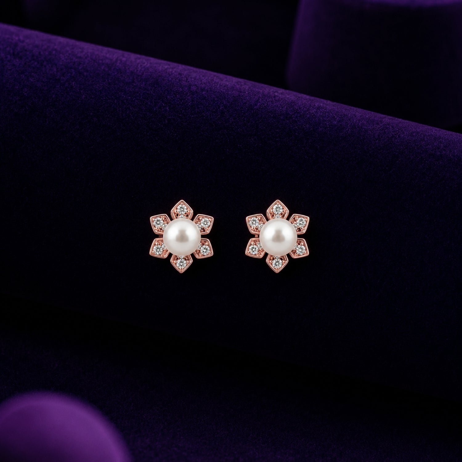 Pearl Blossom Star 925 Silver Studs