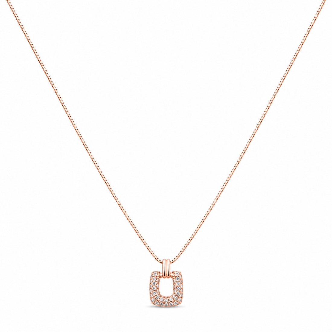 The Luxe Cushion Geometric 925 Silver Pendant Chain