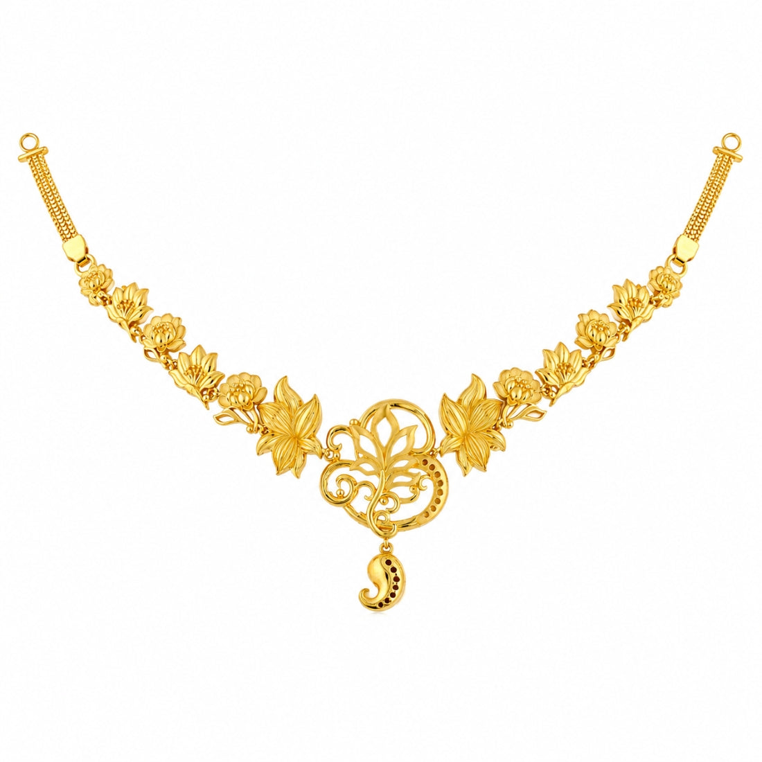 The Kamala Blossom Silver Hasli Choker
