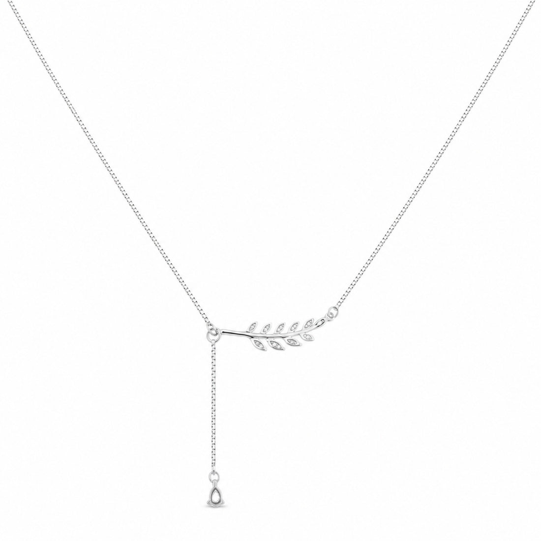 The Willow Vine Asymmetric Lariat 925 Silver Chain