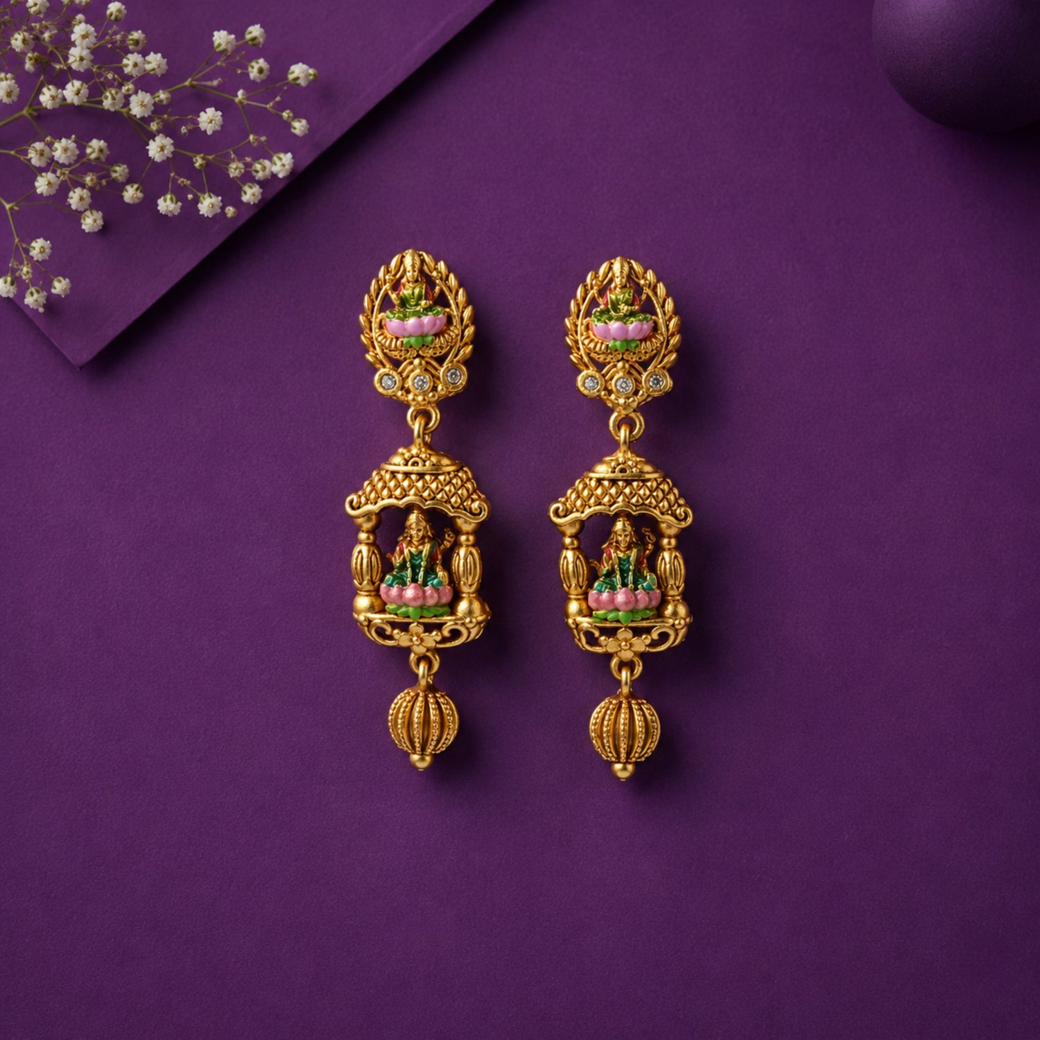 The Vaishnavi Mandapam 925 Silver Drop Earrings