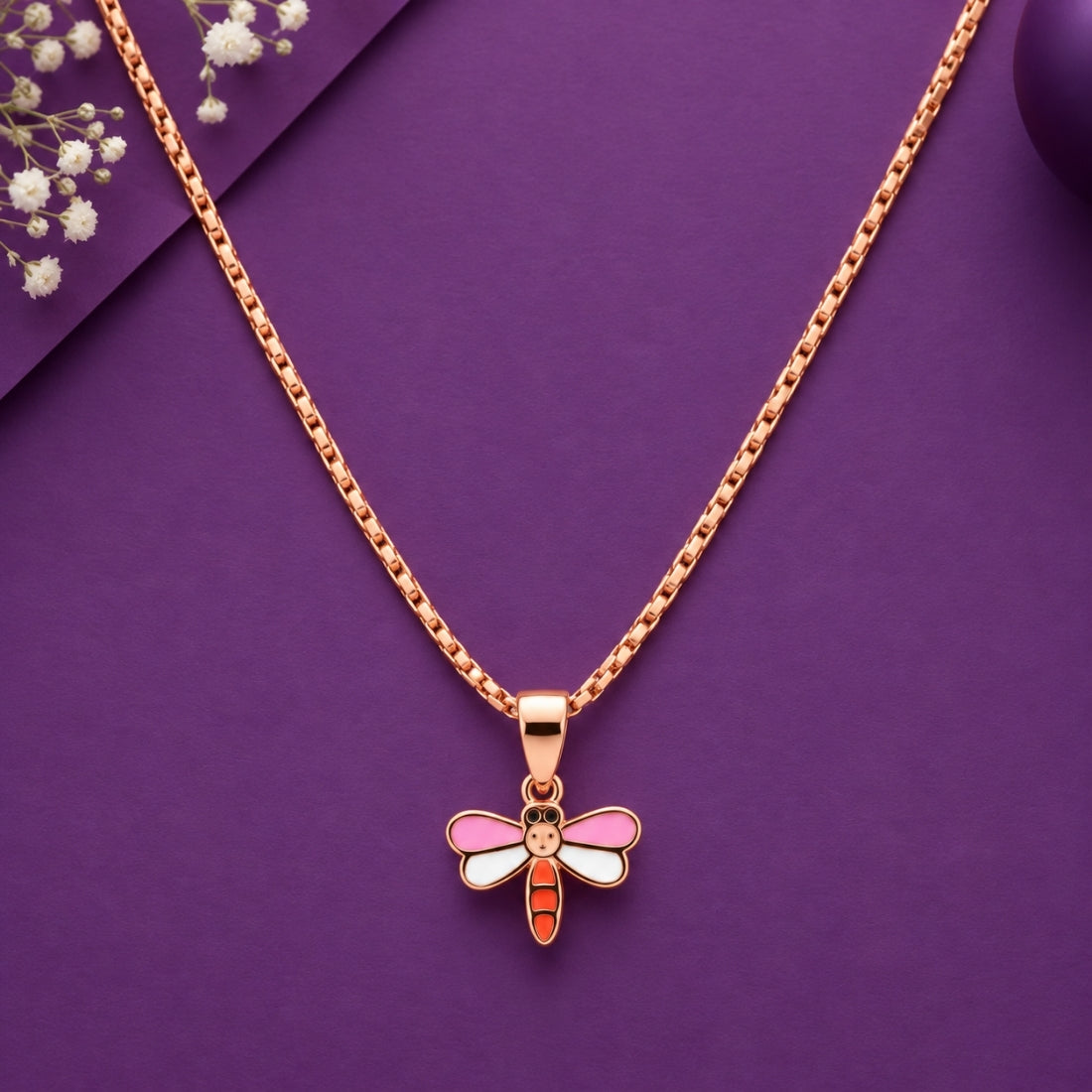 The Busy Bee 925 Silver Rose Gold Chain