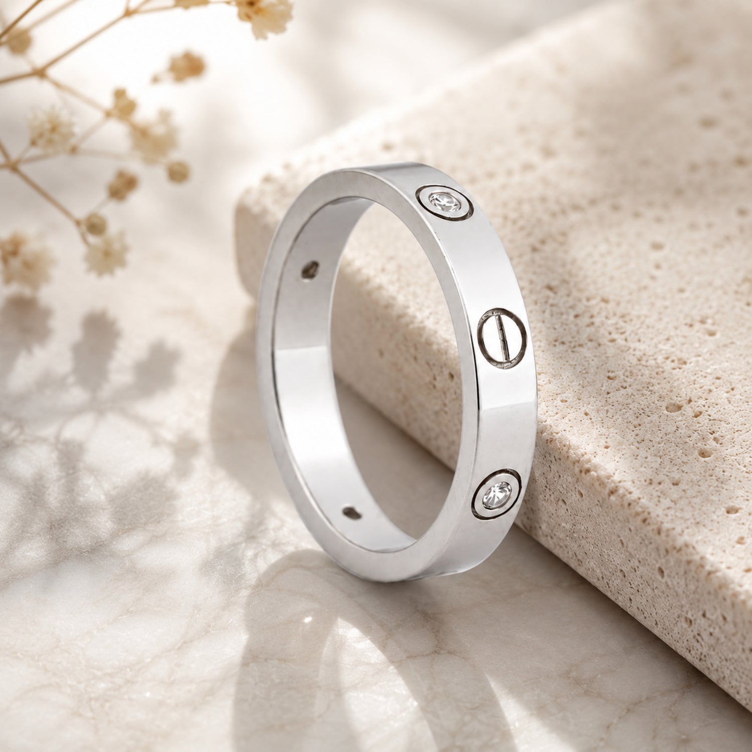 Aura Bond Screw Motif 925 Sterling Silver Ring
