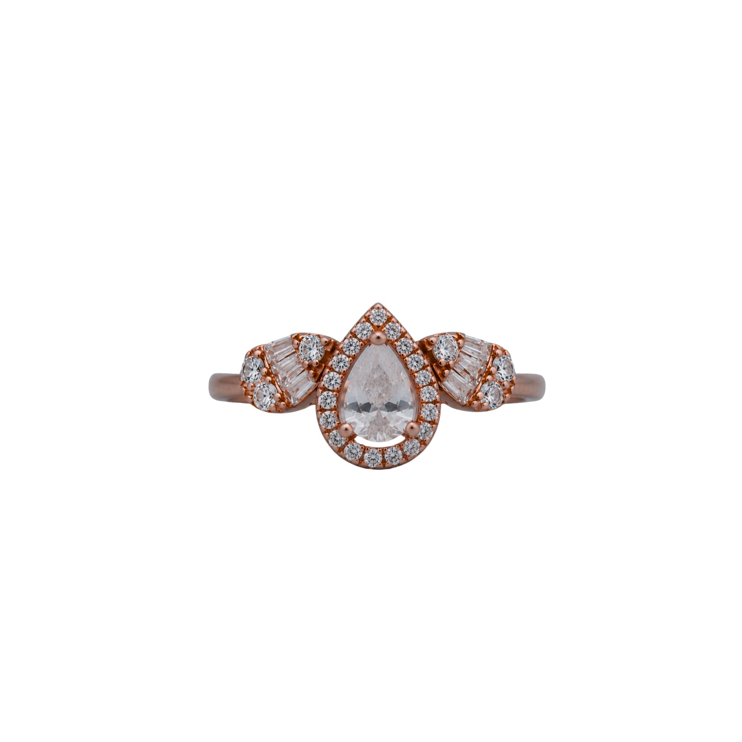 The Seraphina Pear Halo Ring