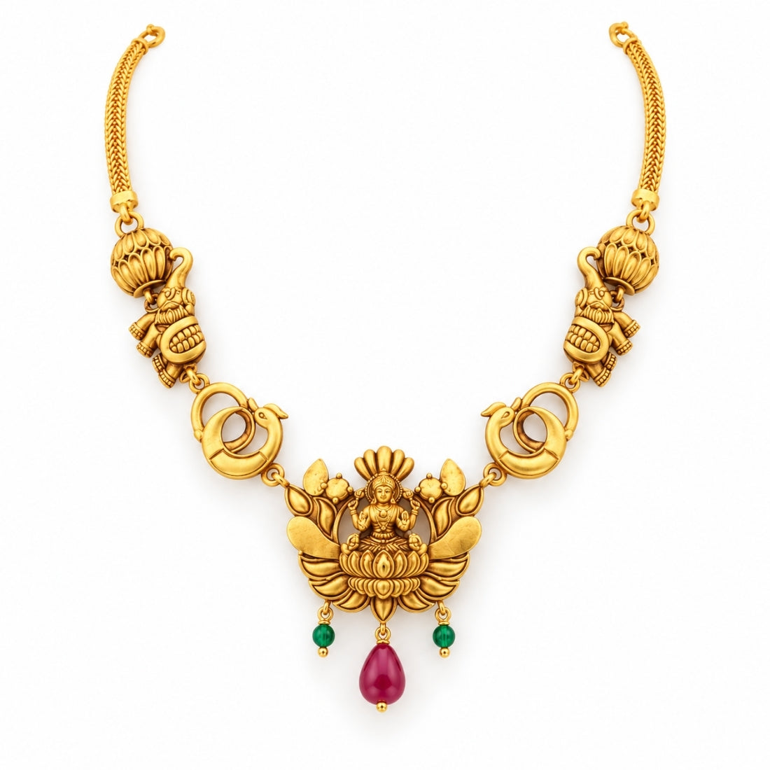 The Royal Lakshmi Padma Peetham Bead Drop Necklace