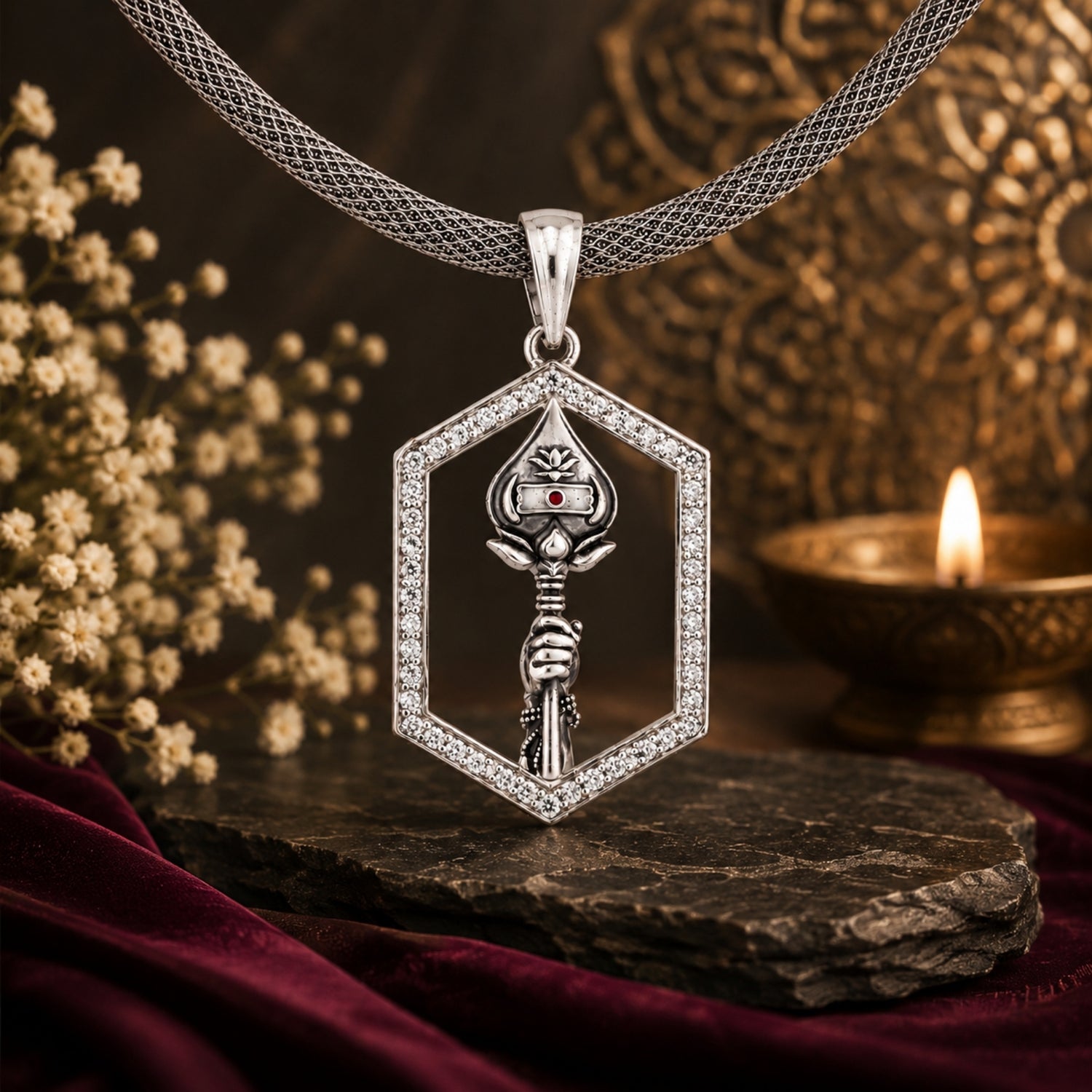 The Sacred Vel Geometric 925 Sterling Silver Pendant