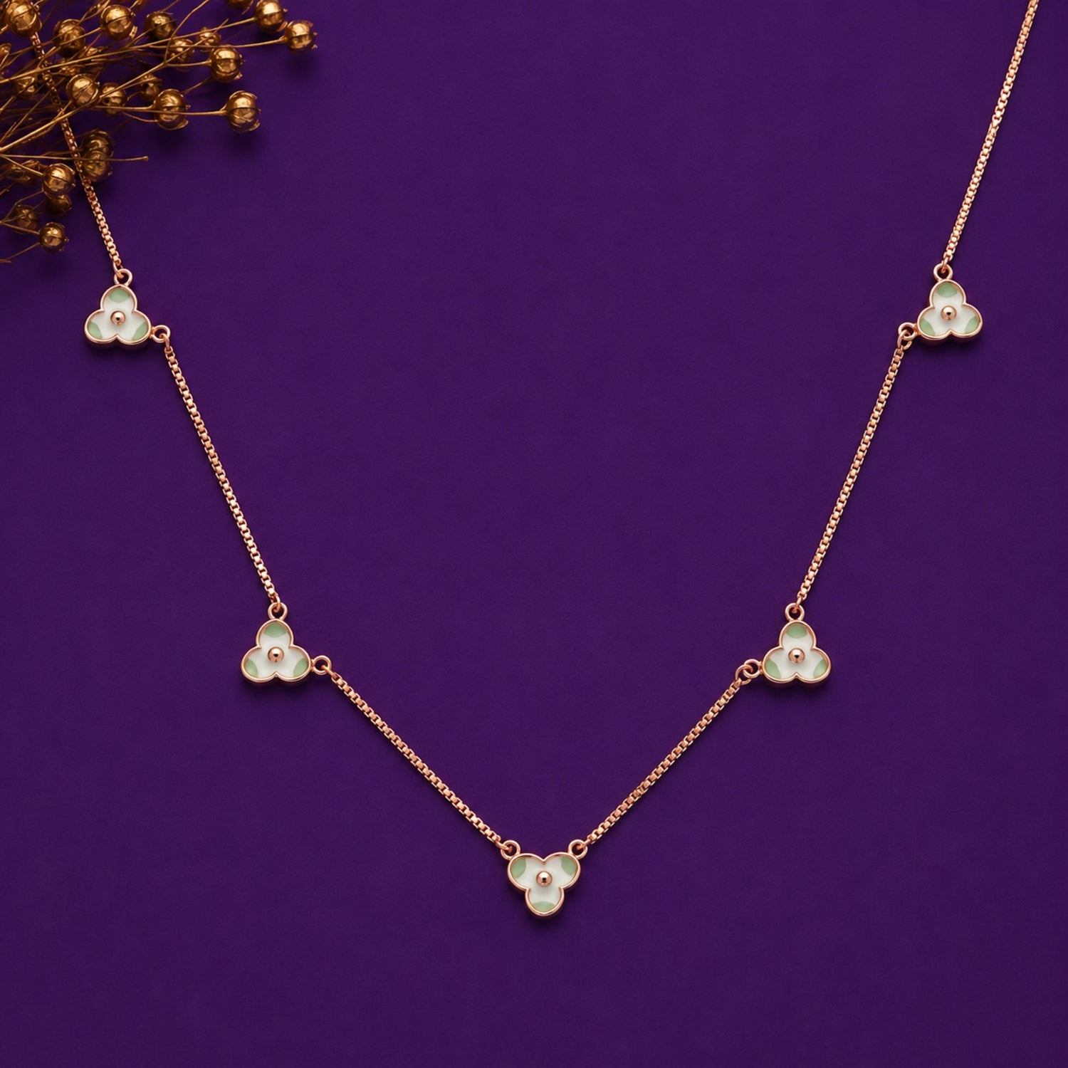 Tri-Petal Aura 925 Silver Chain