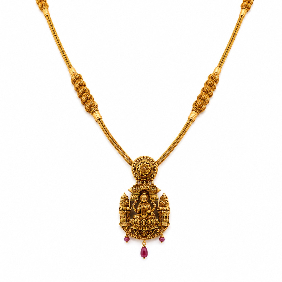 The Lakshmi Prabhavali Sanctum Necklace (Gold-Plated 925 Sterling Silver)