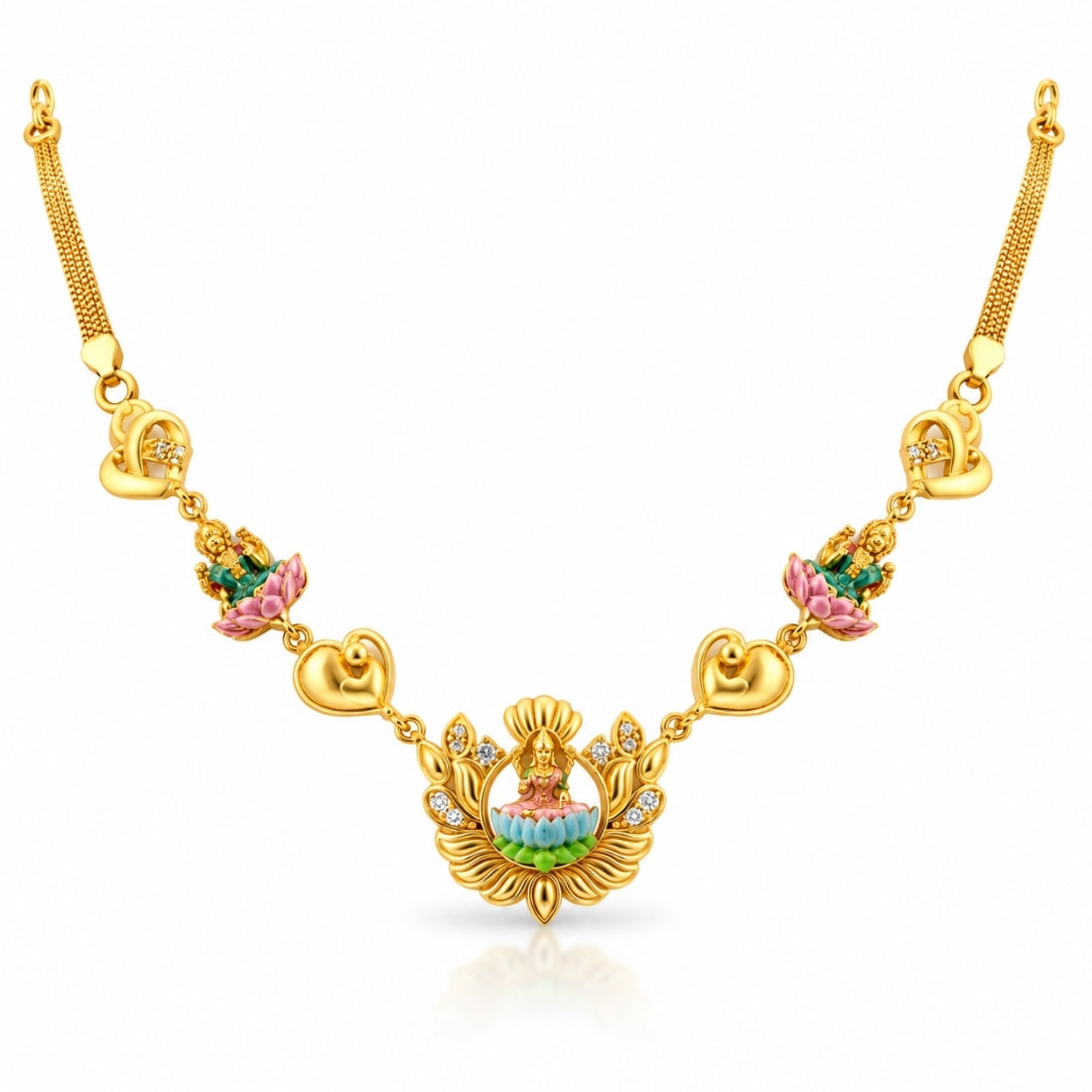 The Padma Lakshmi Divine Enamel Garland 925 Silver Necklace