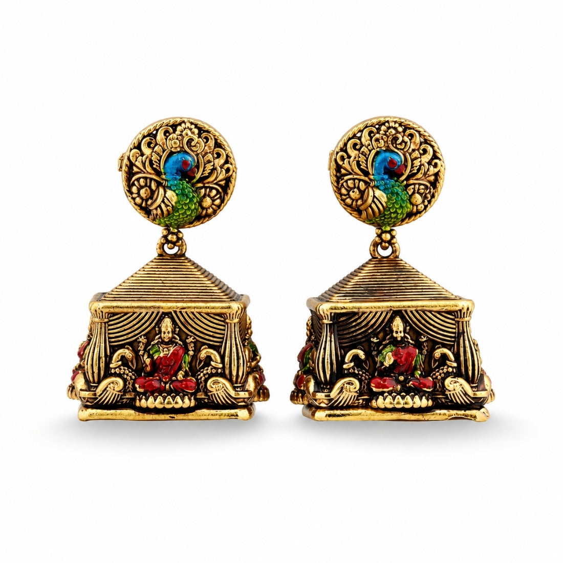 The Gajalakshmi Mandapam 925 Silver Jhumka