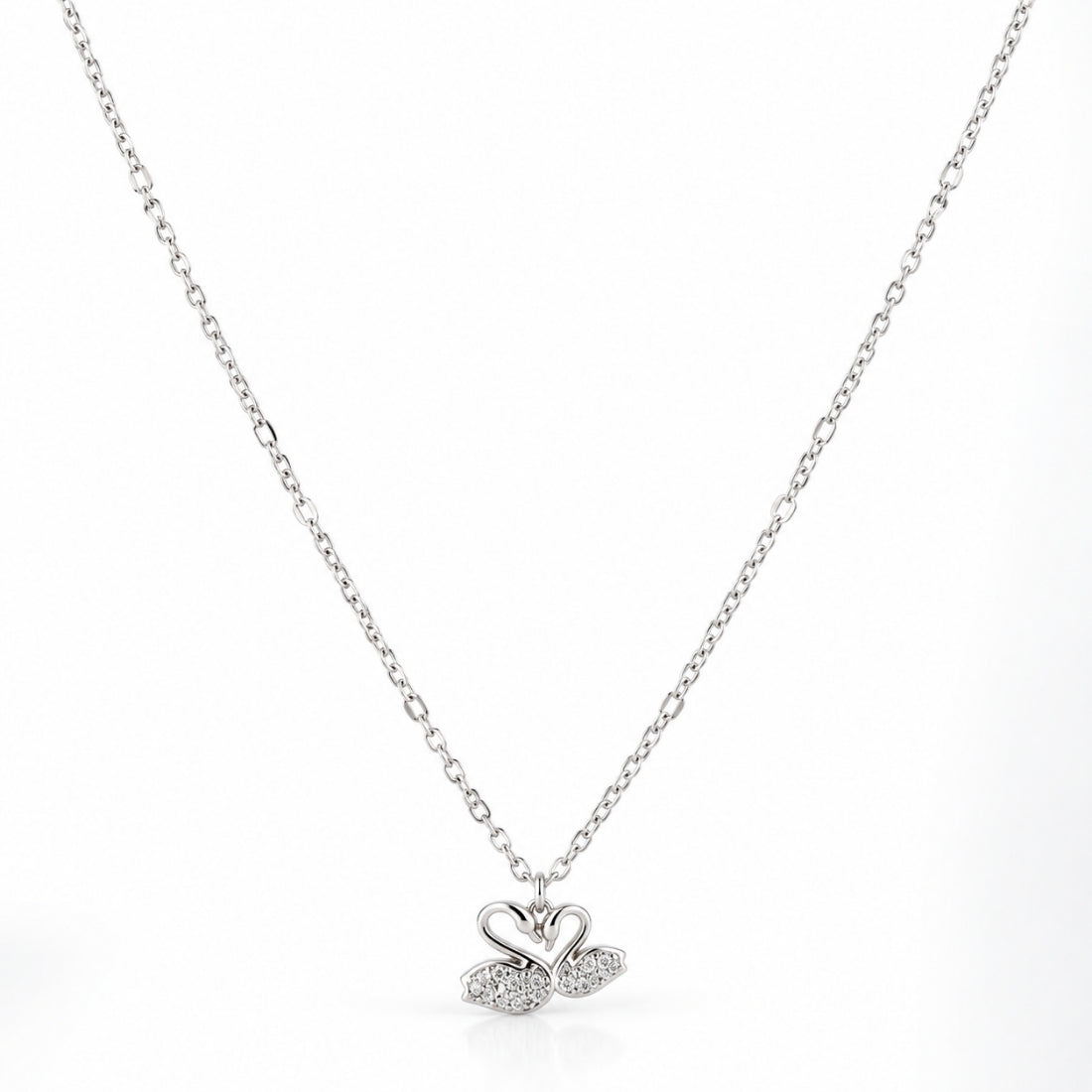 The Eternal Grace Interlocking Swan 925 Silver Chain