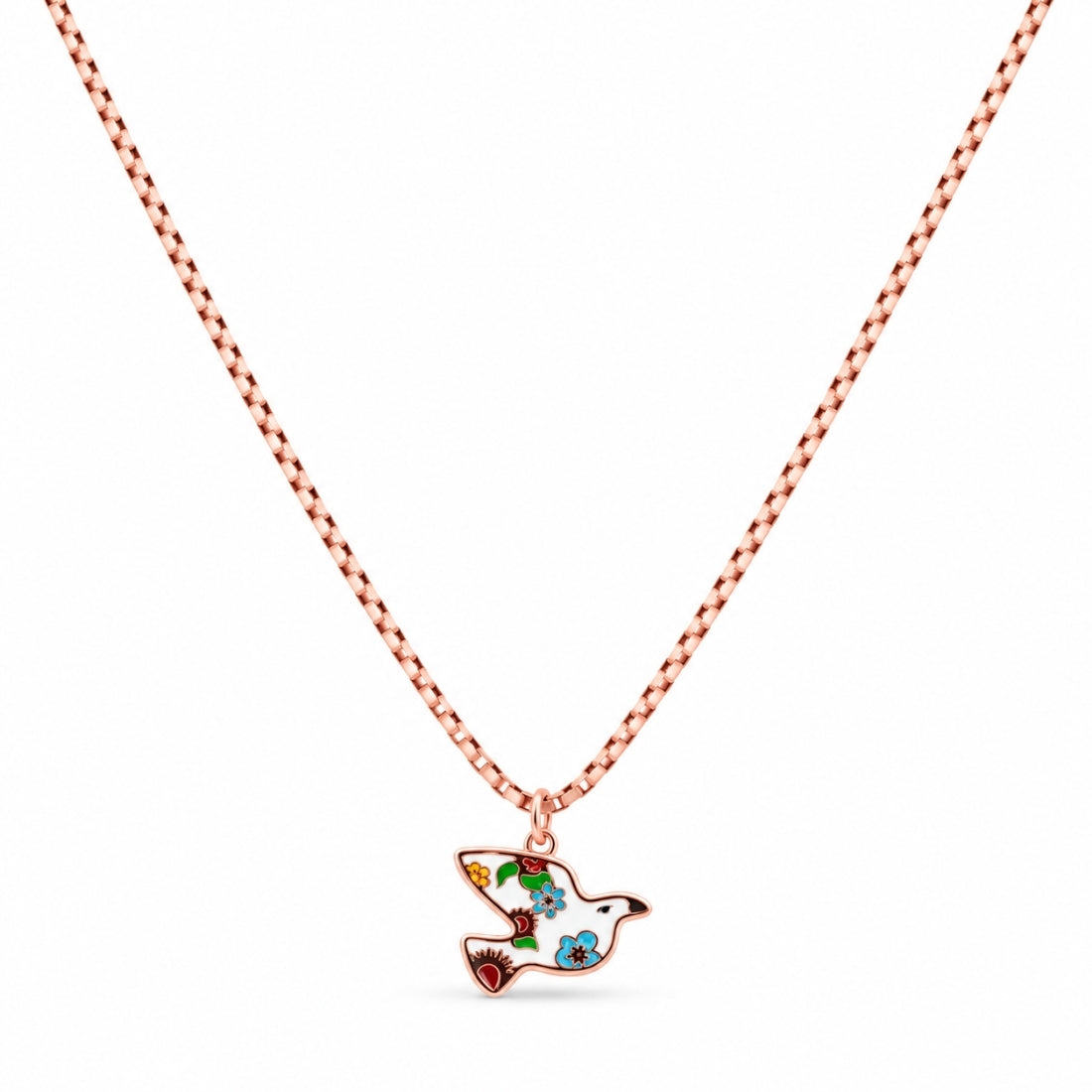 The Flora Dove 925 Silver Rose Gold Chain