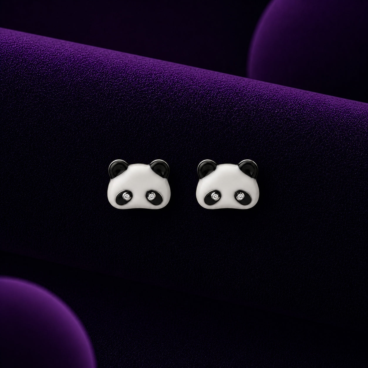 Bamboo Pals: Kids 925 Silver Panda South Screw-Back Studs