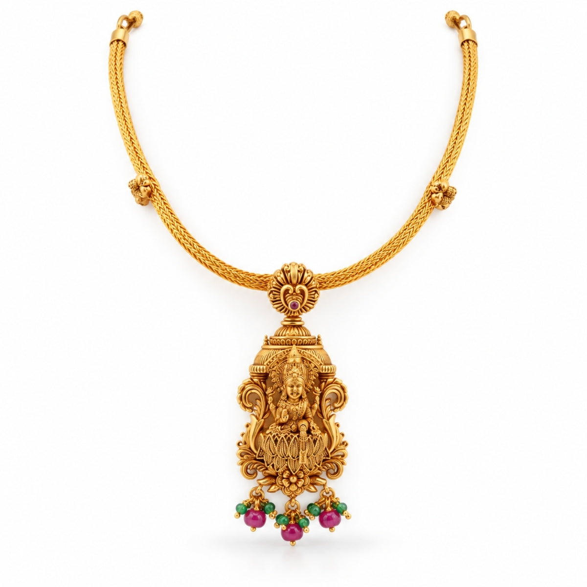 The Kalyani Lakshmi Nakshi 925 Gold Plated Silver Necklace