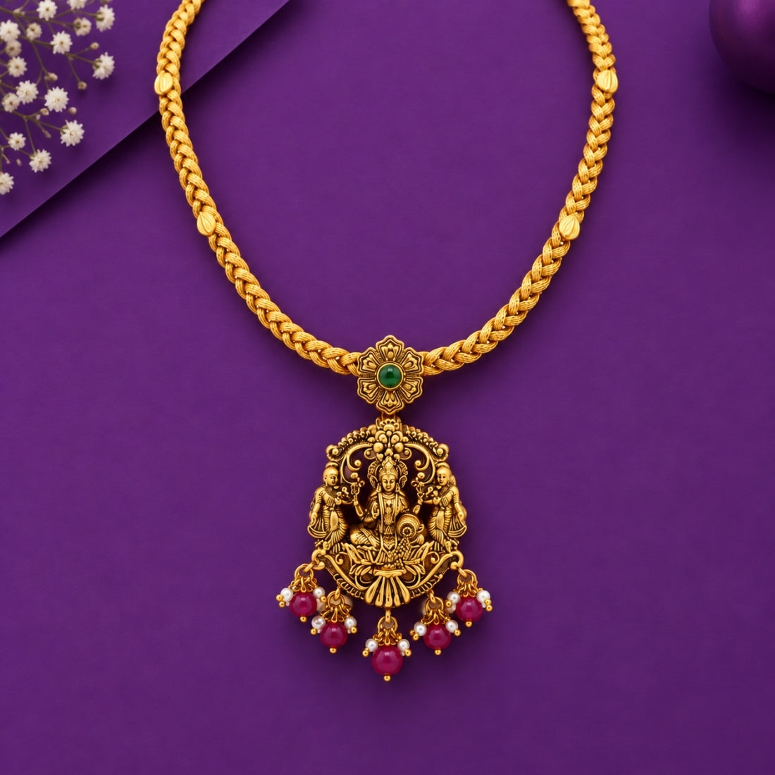 The Rajalakshmi Gaja Peetham Antique Temple Necklace