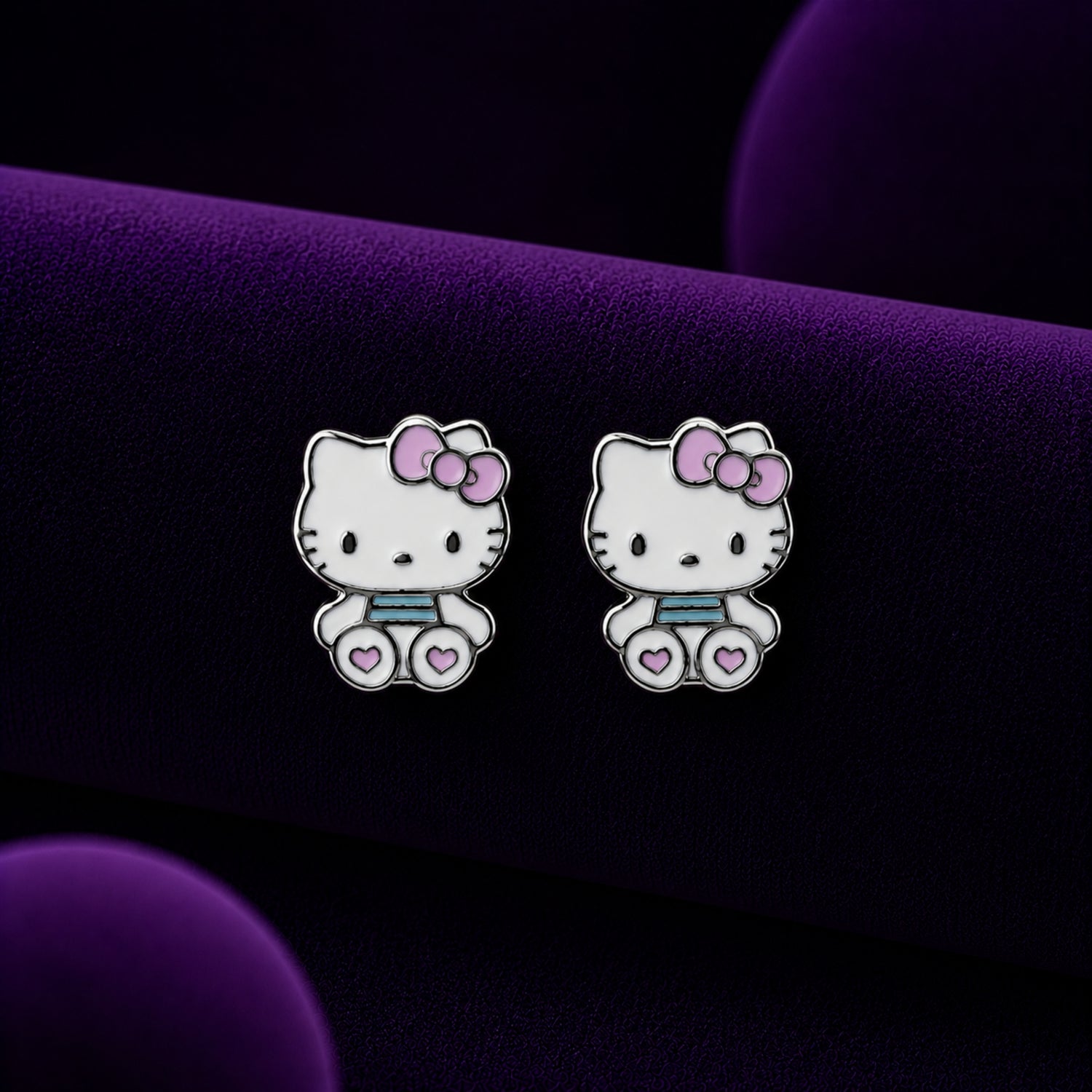 Adorable Cartoon Cat 925 Sterling Silver Earrings