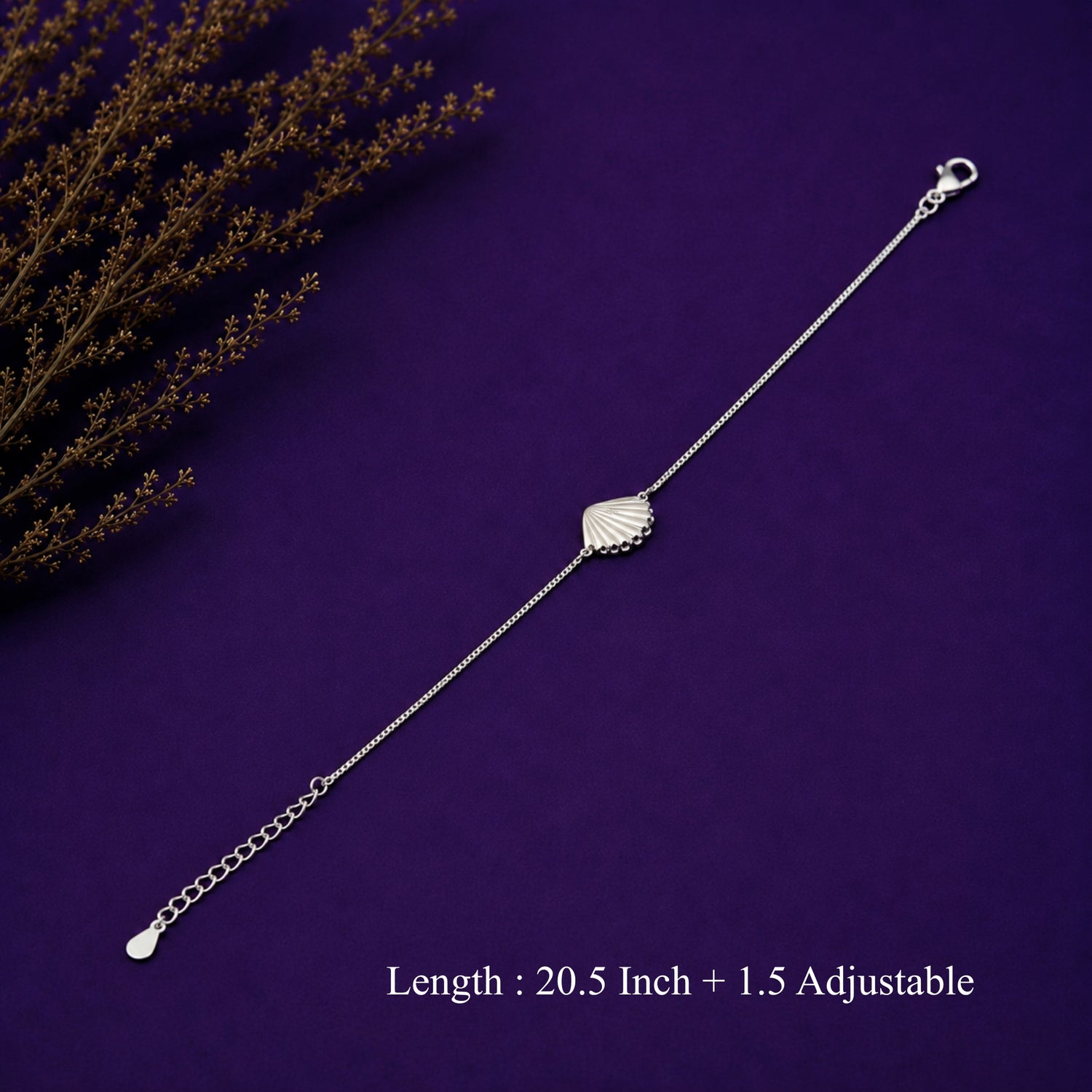 The Seaside Scallop Minimalist 925 Silver Bracelet