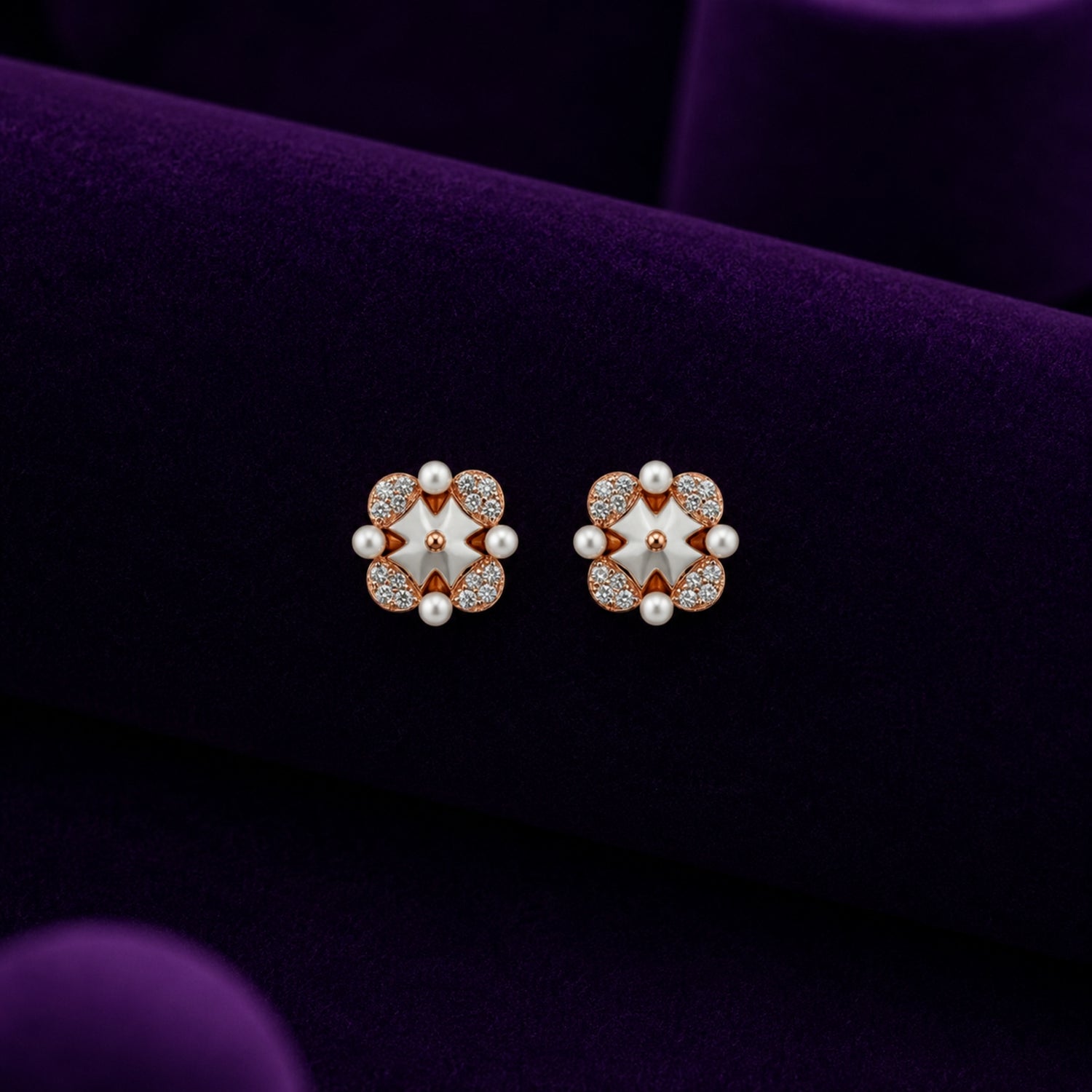 The Regal Pearl Bloom 925 Silver Studs