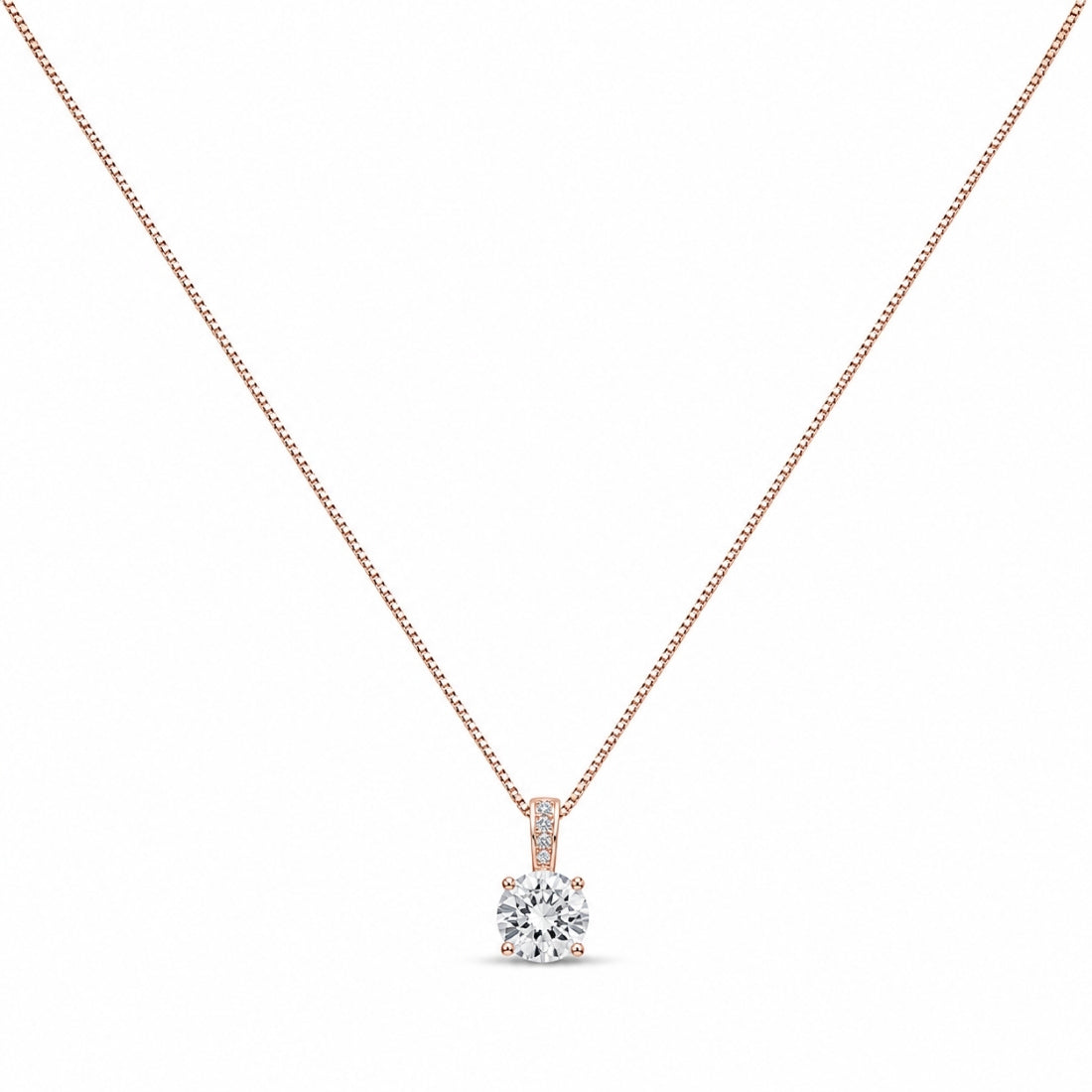 The Eternal Classic Solitaire Rose 925 Silver Chain