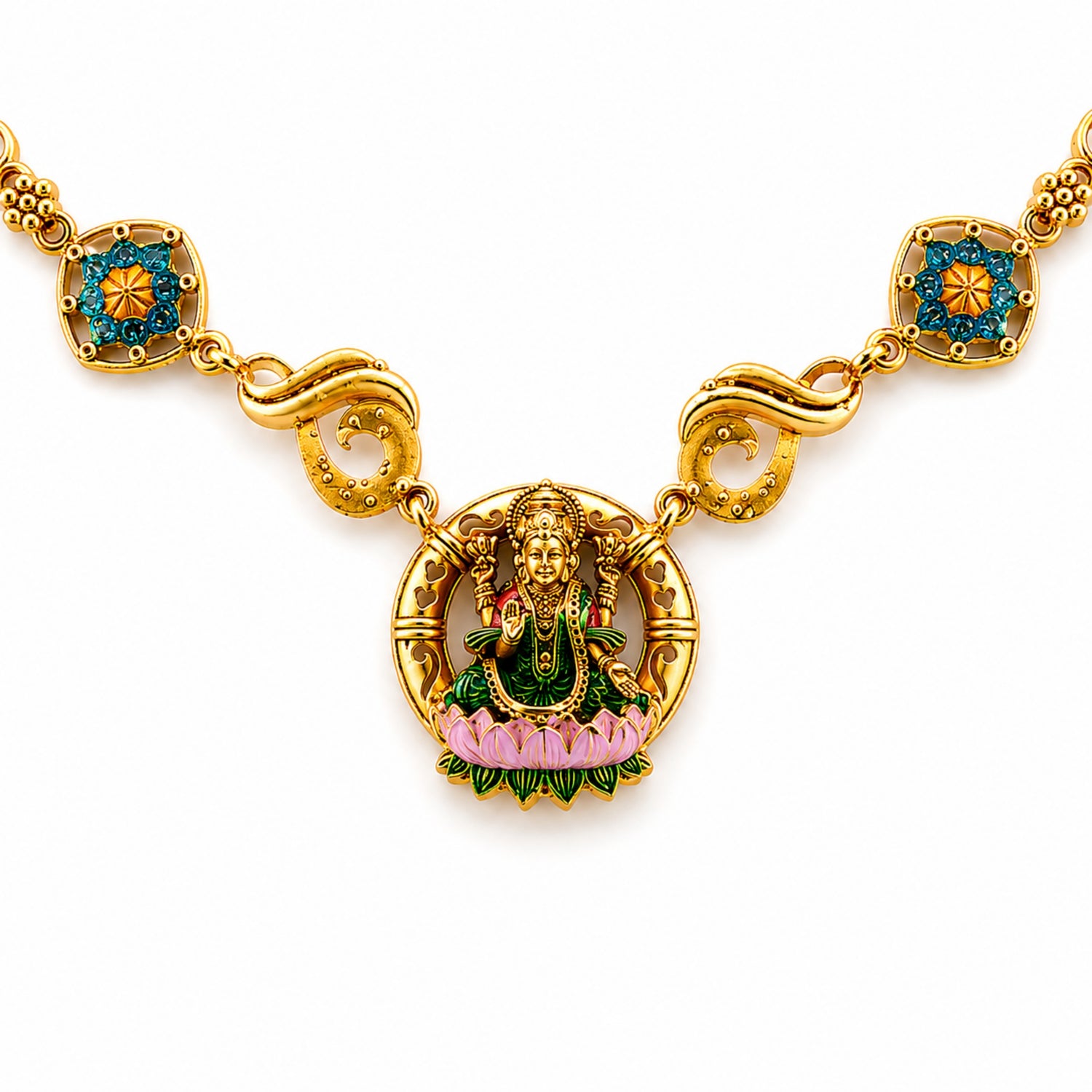 The Lakshmi Padma Enamel Choker