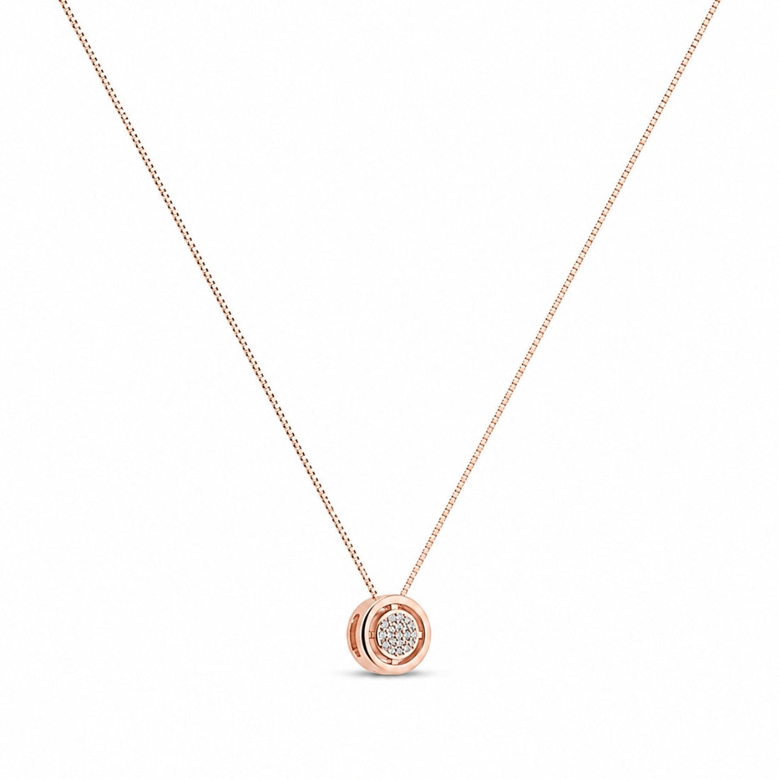 The Celestial Orbit Rotatable Rose 925 Silver Chain