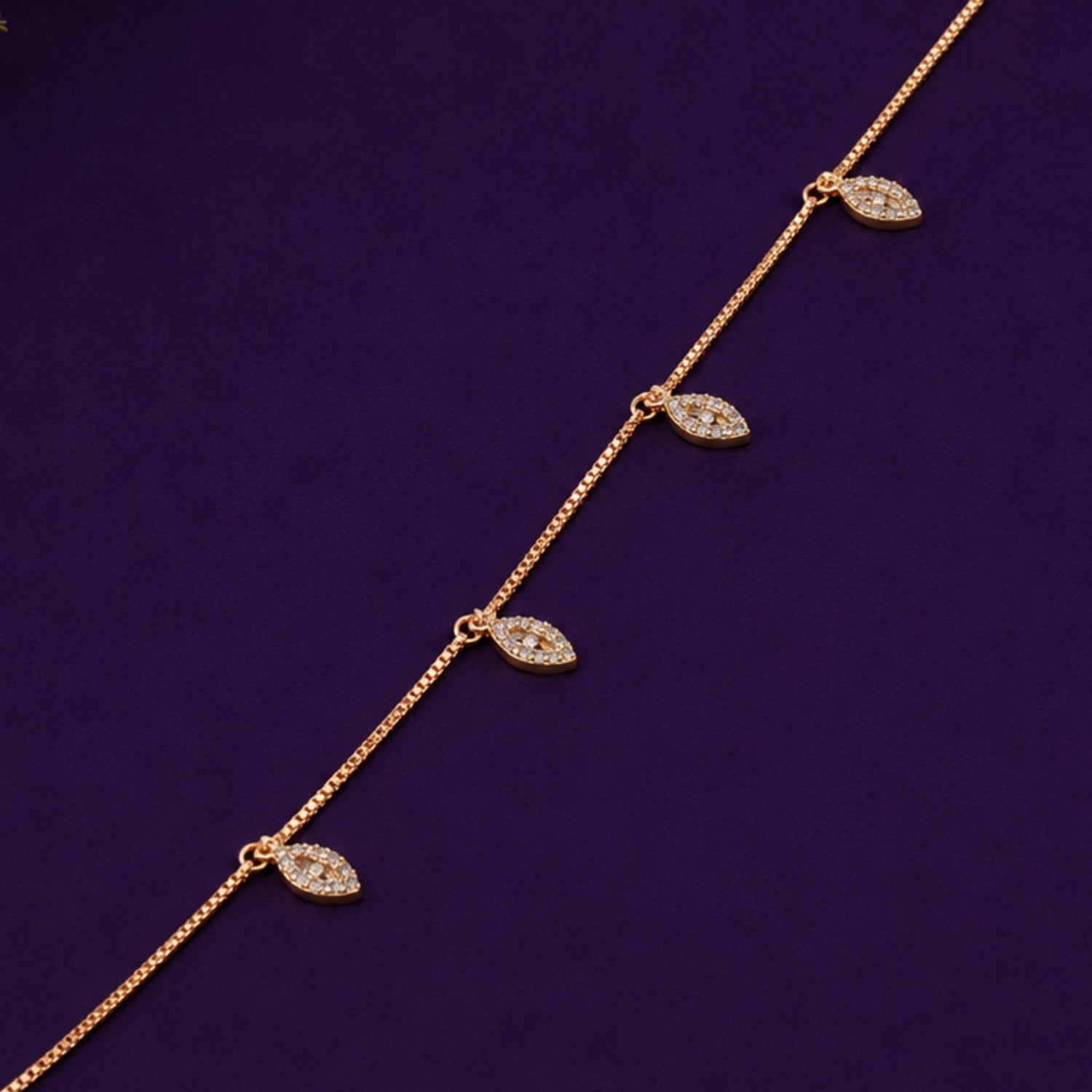 The Marquise Eye Charm 925 Silver Bracelet