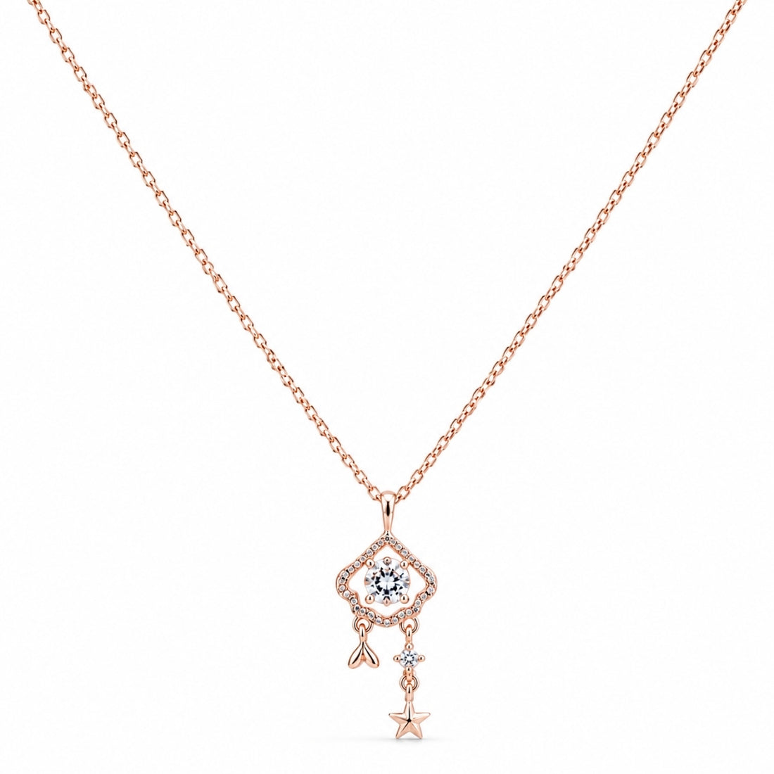 The Stella Dreamcatcher Celestial Rose 925 Silver Chain