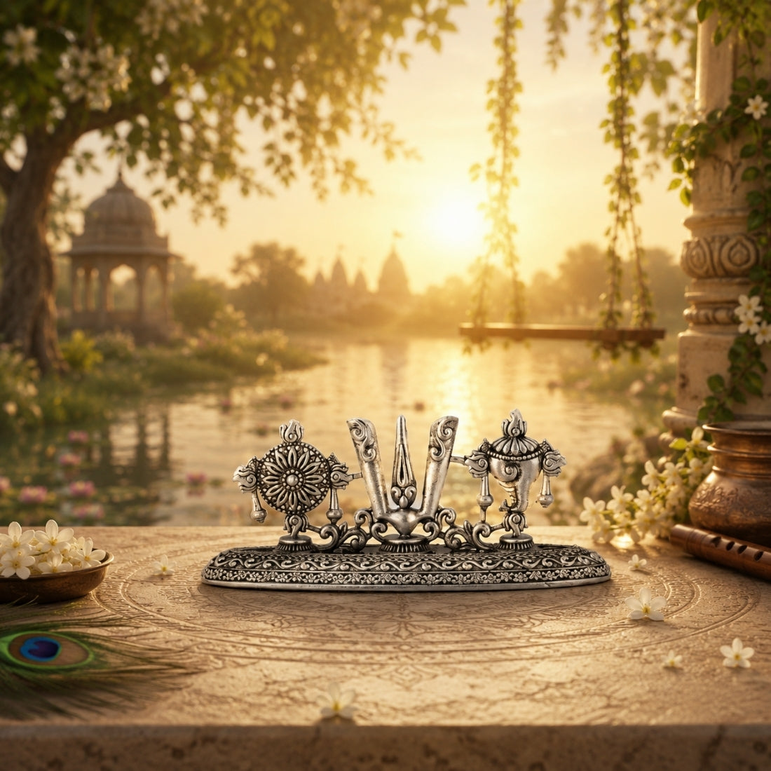 The Vishnu Chinha Shanti 925 Silver Idol