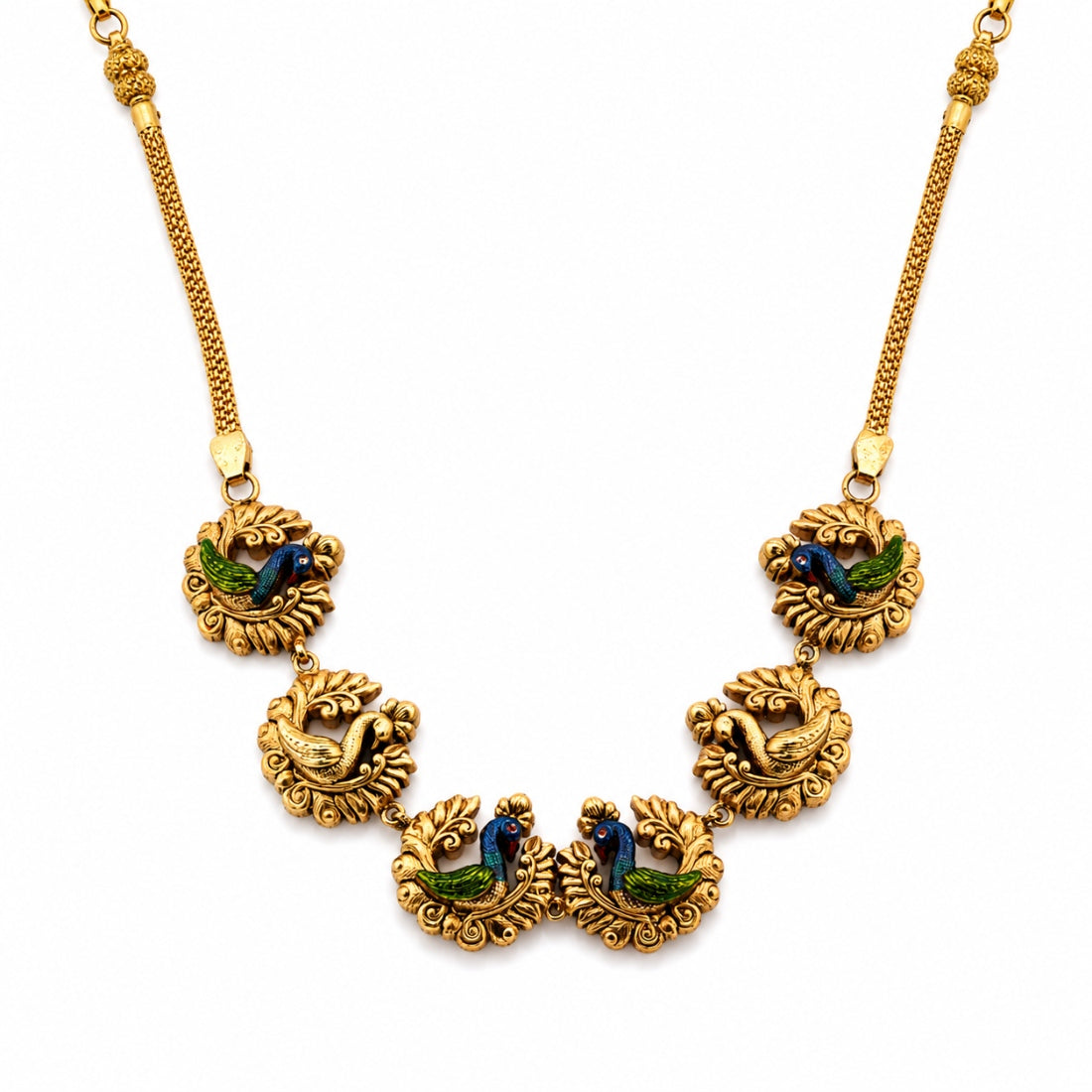 The Mayura Royal Enamel Mandala Necklace (Gold-Plated 925 Sterling Silver)
