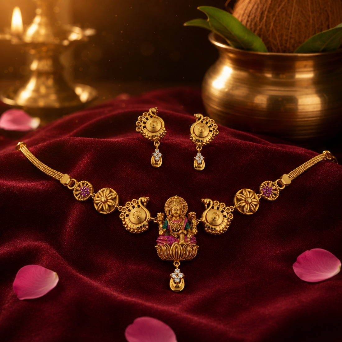 The Ashta Lakshmi Hasli 925 Silver Set