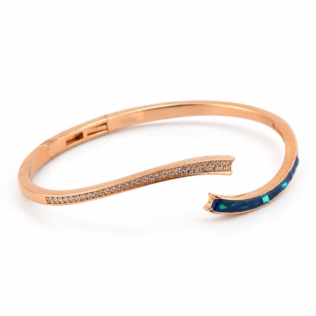 Eclipse Wave Rose Gold Bypass Kada
