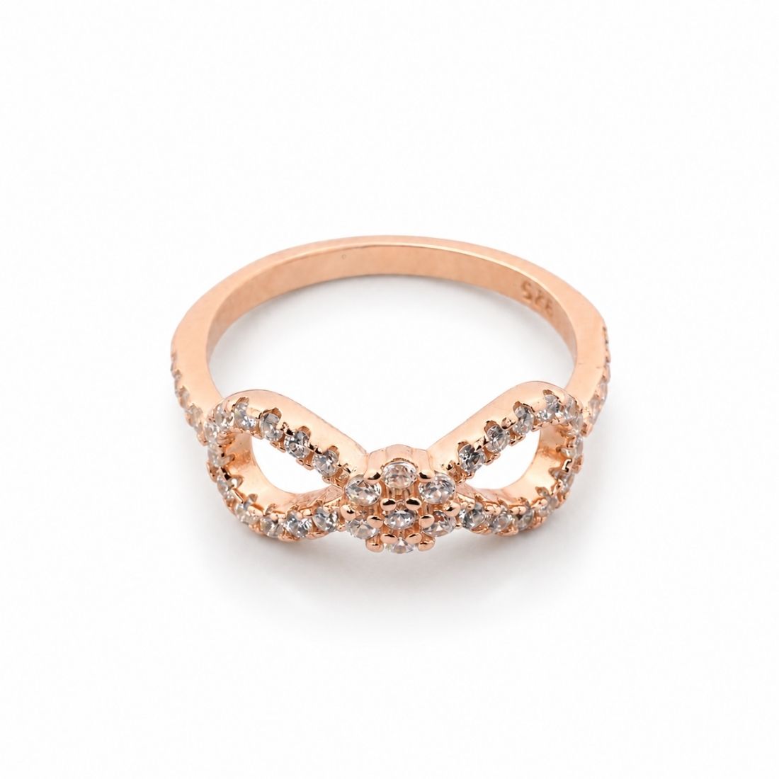 Rose Gold Plated Infinity Shine 925 Silver Ring