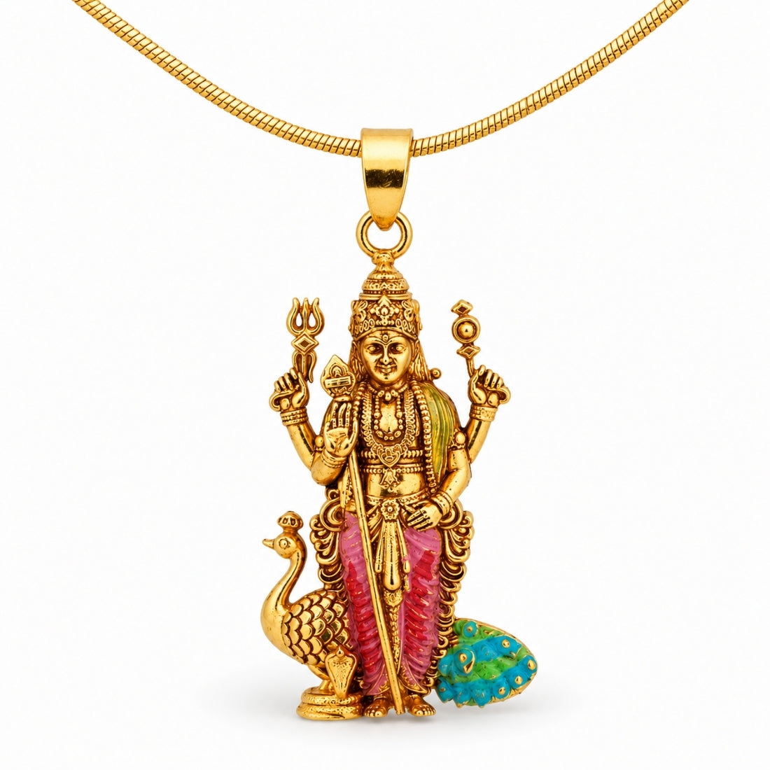 The Sacred Kartikeya Peacock Charm (925 Silver)
