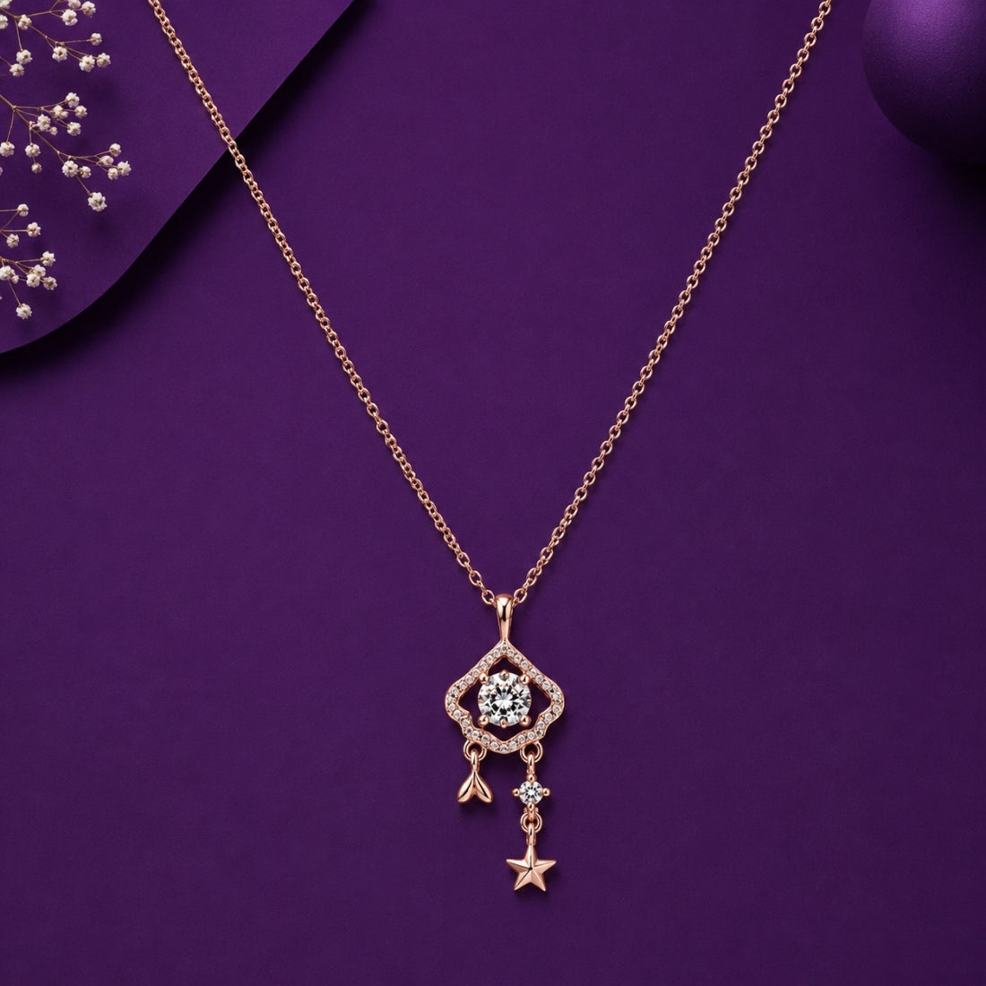 The Stella Dreamcatcher Celestial Rose 925 Silver Chain