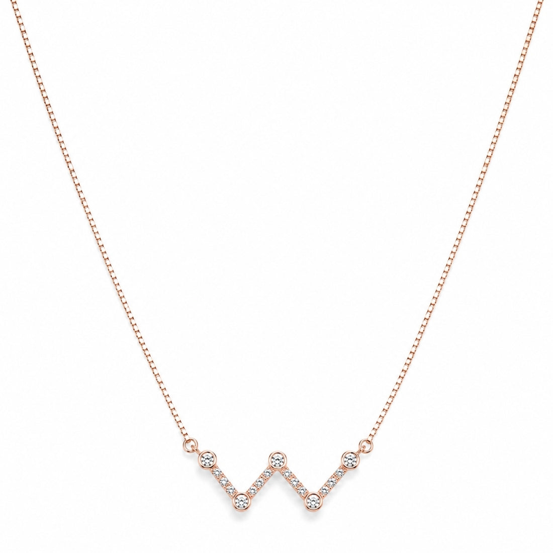 The Infinite Pulse Zigzag Rose 925 Silver Chain