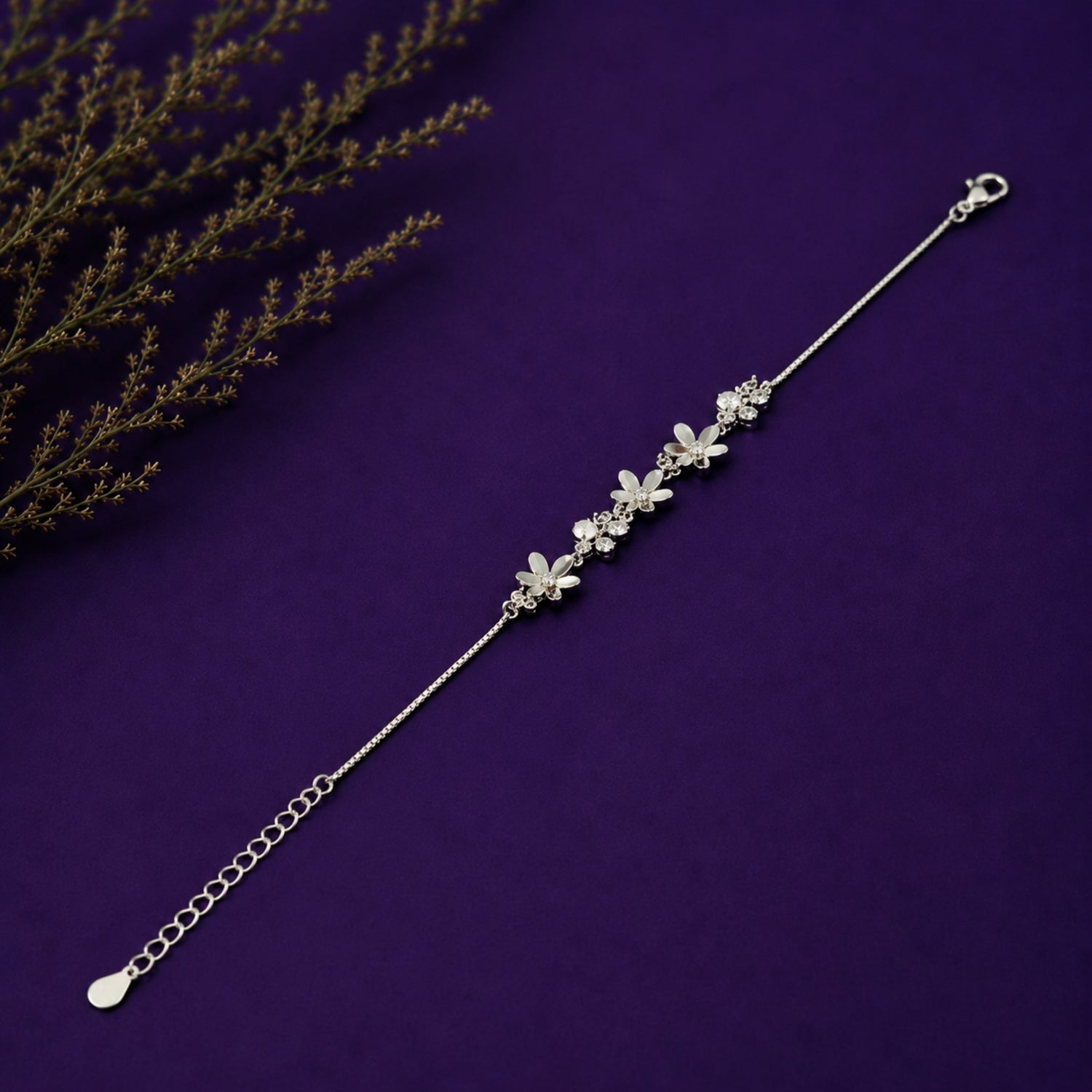 The Jasmine Cascade 925 Sterling Silver Bracelet