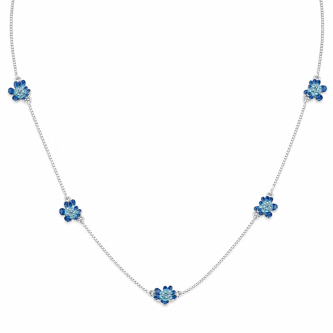 The Azure Blossom Station 925 Silver Chain