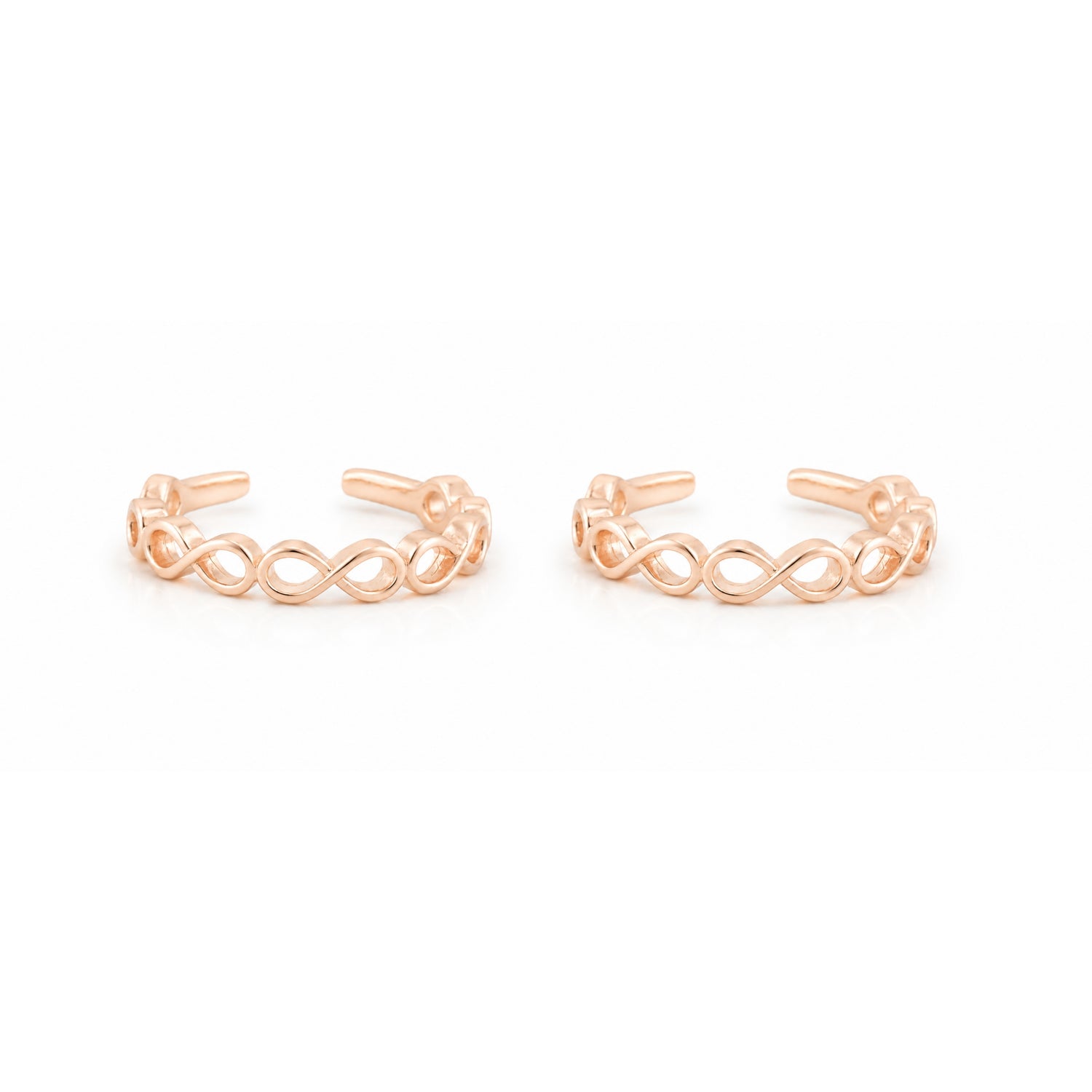 Timeless Infinity Lattice Adjustable Rose Gold Toe Rings
