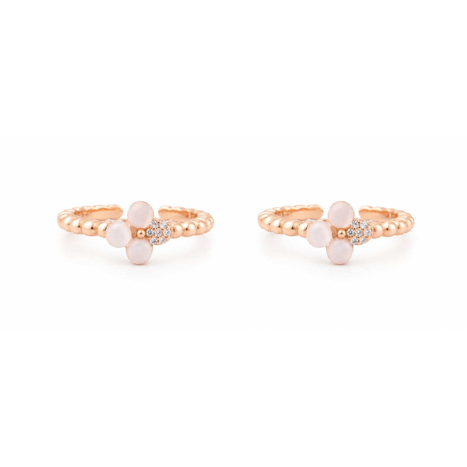 The Golden Blossom Adjustable Toe Ring Pair