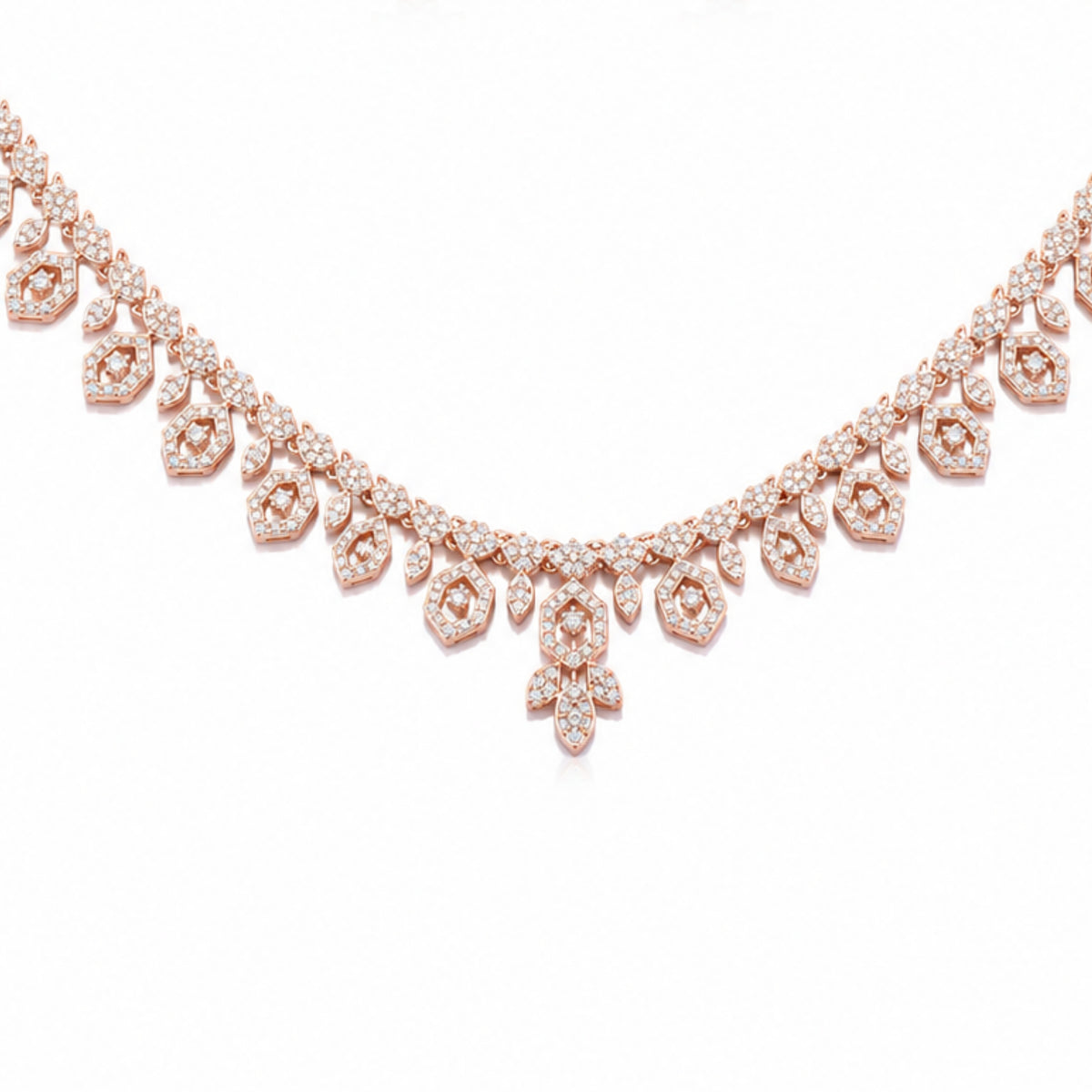 Aura Floral Petal V-Necklace