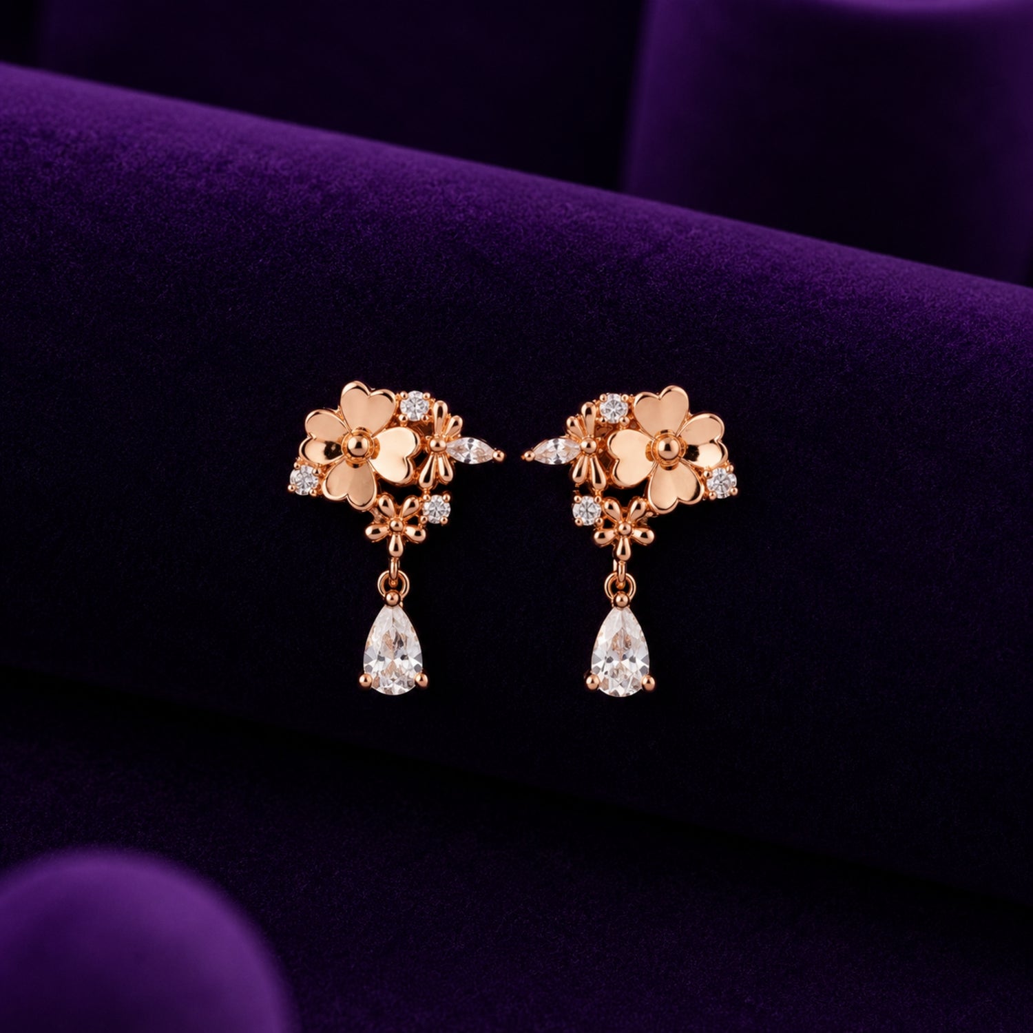 The Cherry Blossom Dewdrop 925 Silver Studs