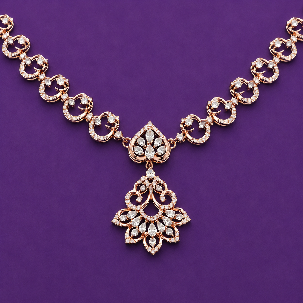 The Royal Lotus Drop 925 Silver Necklace